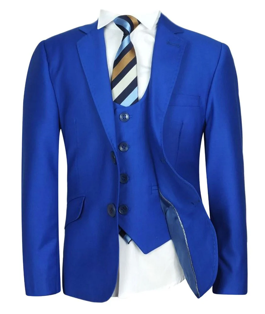 Boys Formal Suit Set - Saks Blue - Image 2