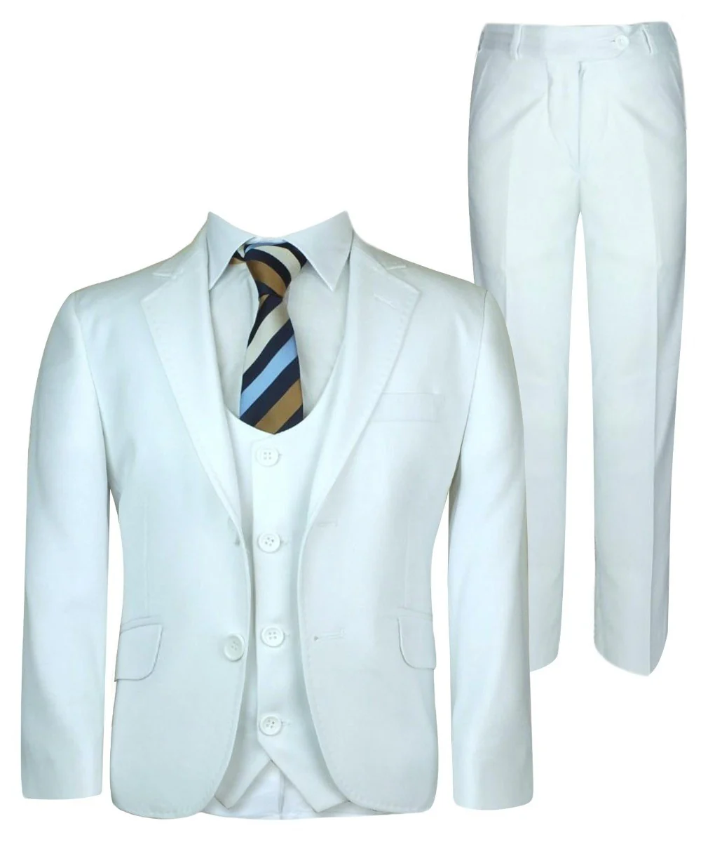 Boys Formal Suit Set - White - Image 3