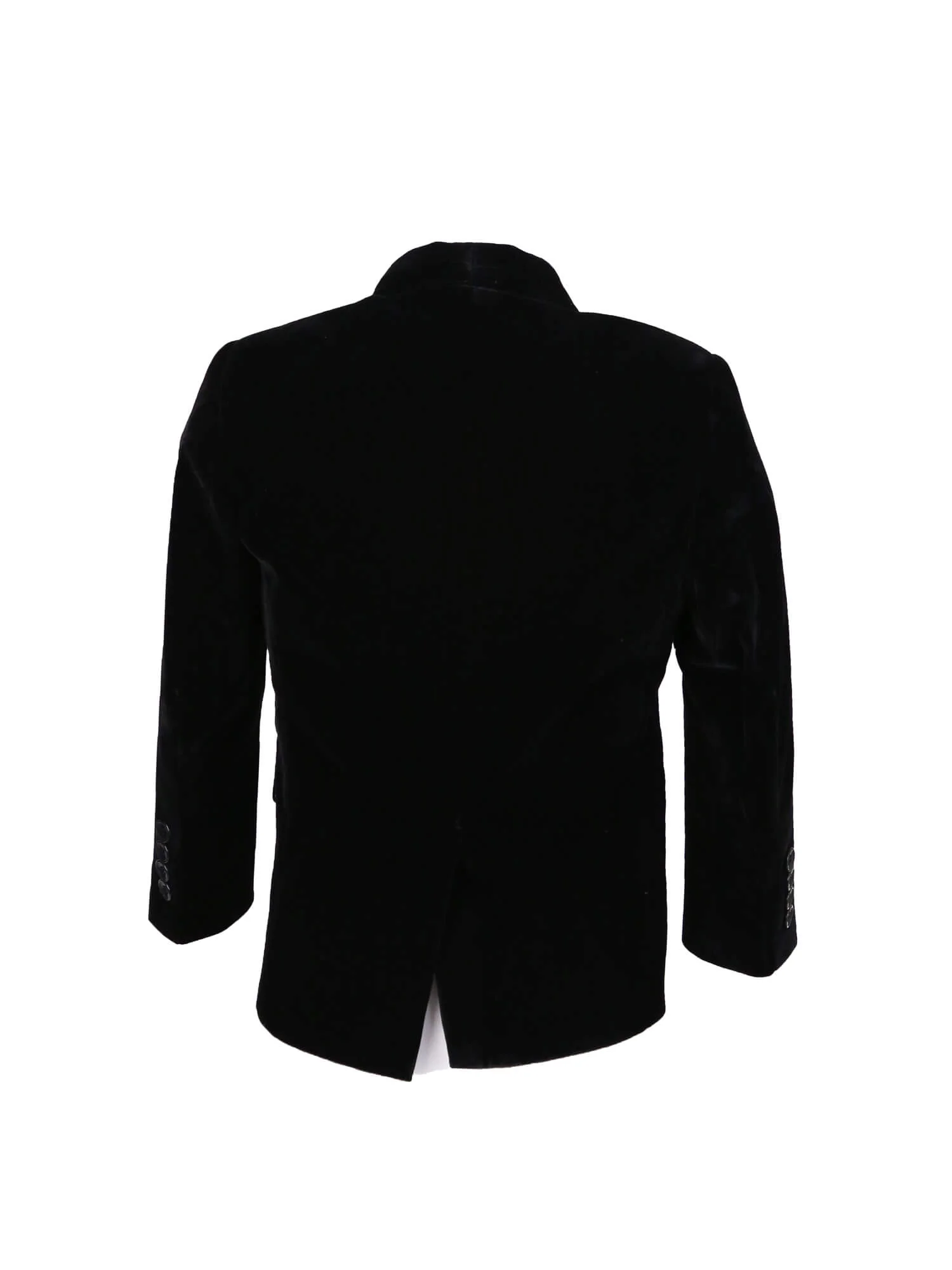 Boys Formal Velvet Blazer Jacket - Black - Image 5