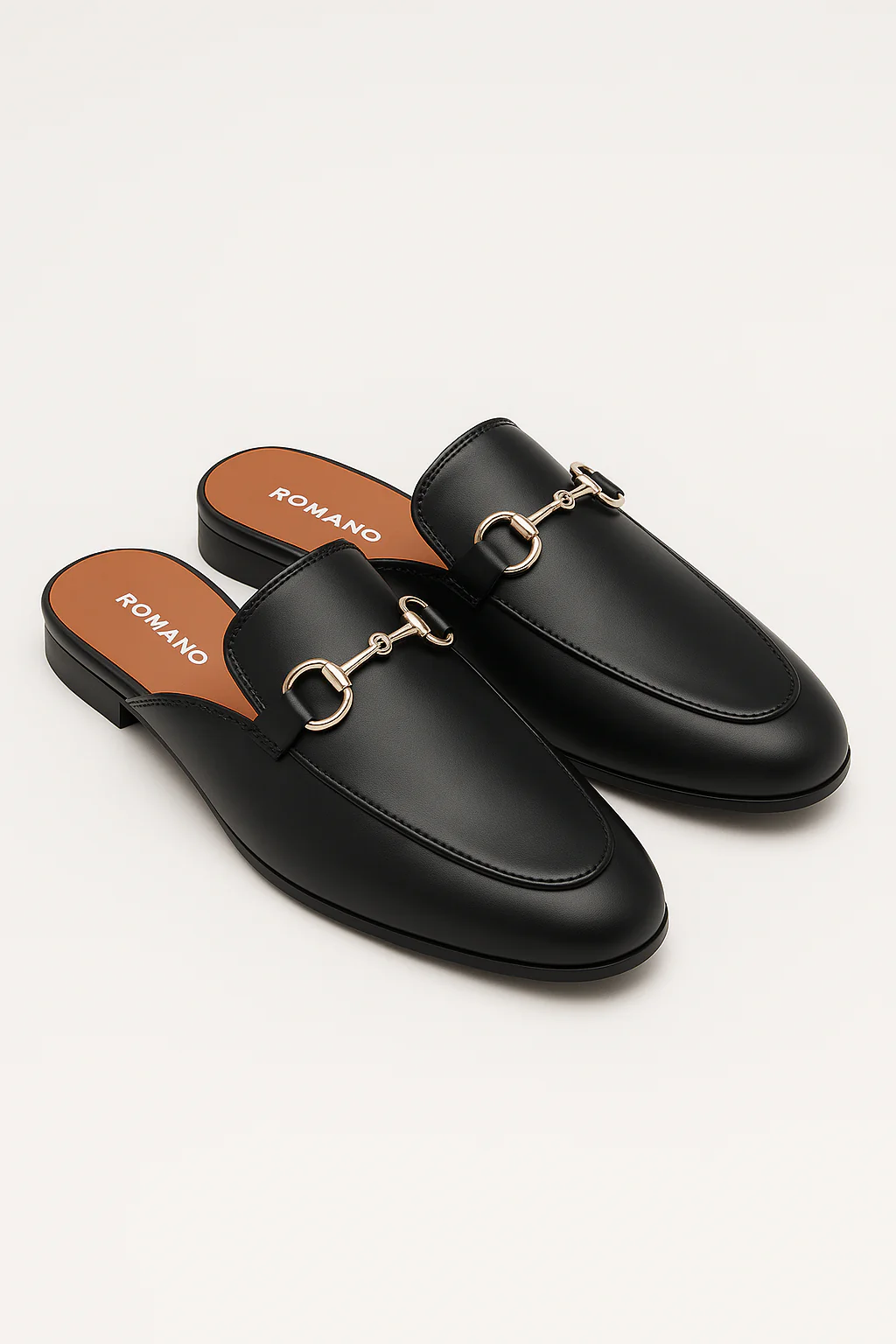 Boys Horsebit Slip On Slipper Loafers - Black - Image 3