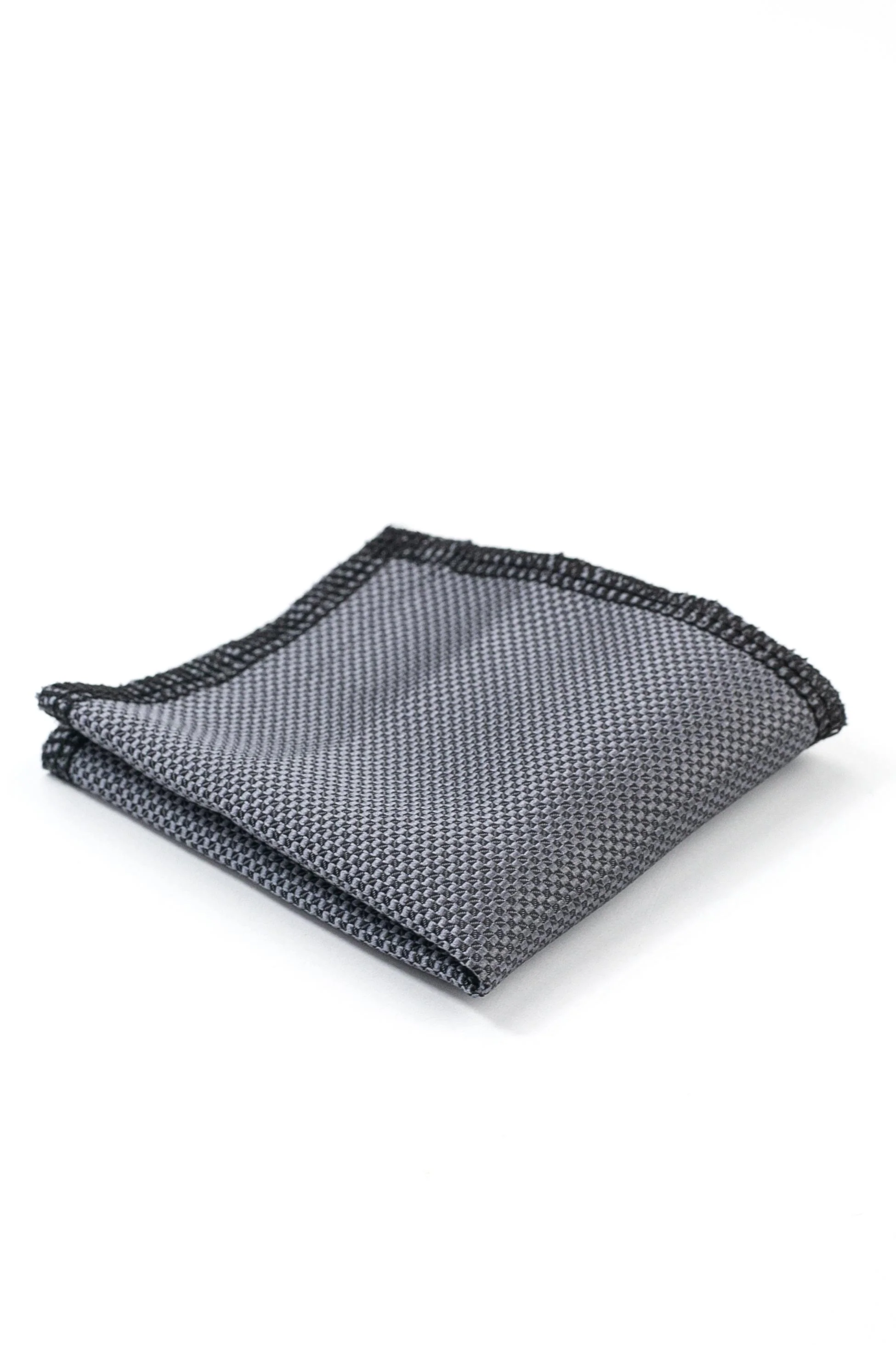 Boys’ Jacquard Tie & Hanky Set with Elastic Strap - Charcoal - Image 4