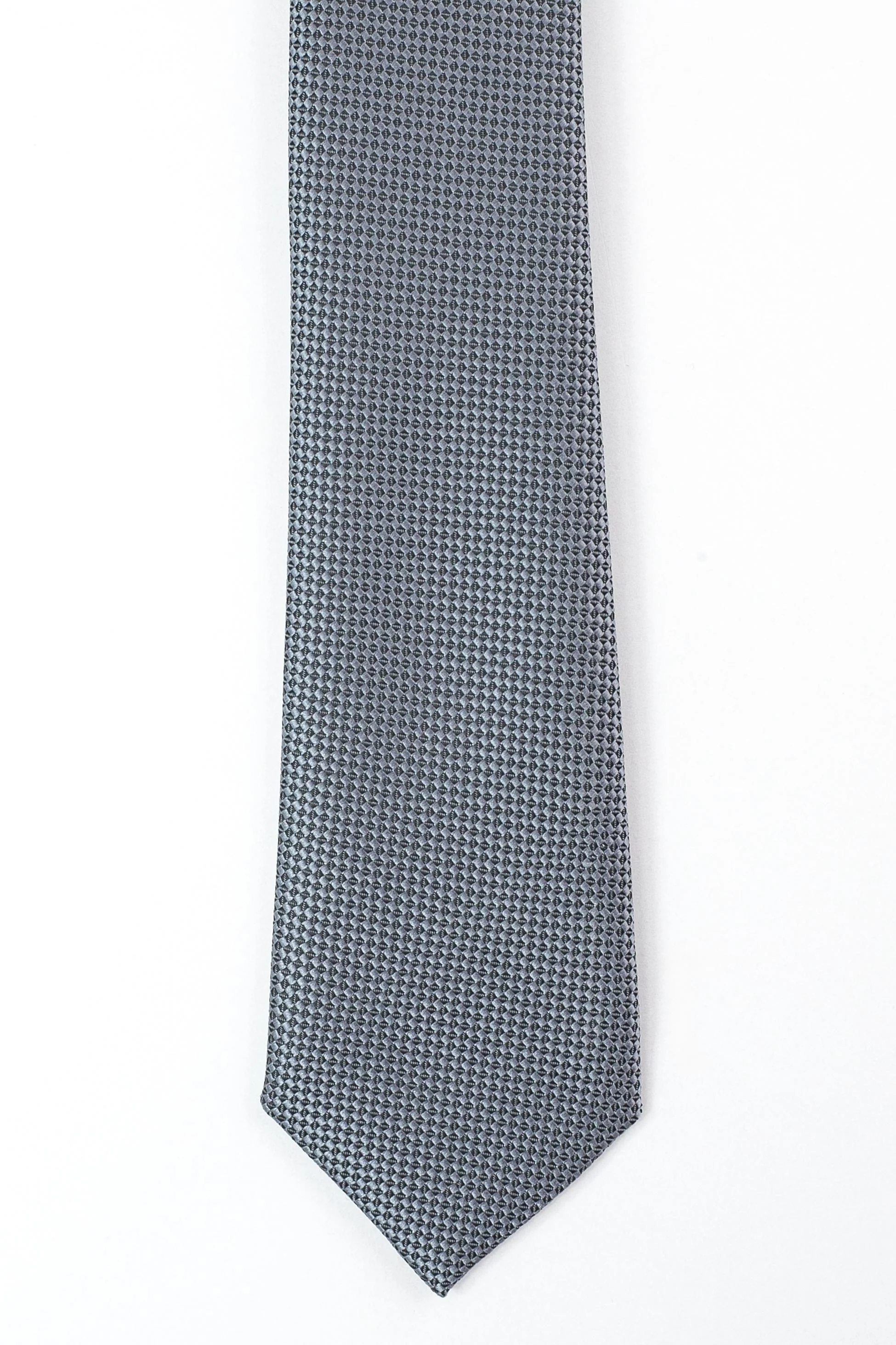 Boys’ Jacquard Tie & Hanky Set with Elastic Strap - Cold Blue - Image 5