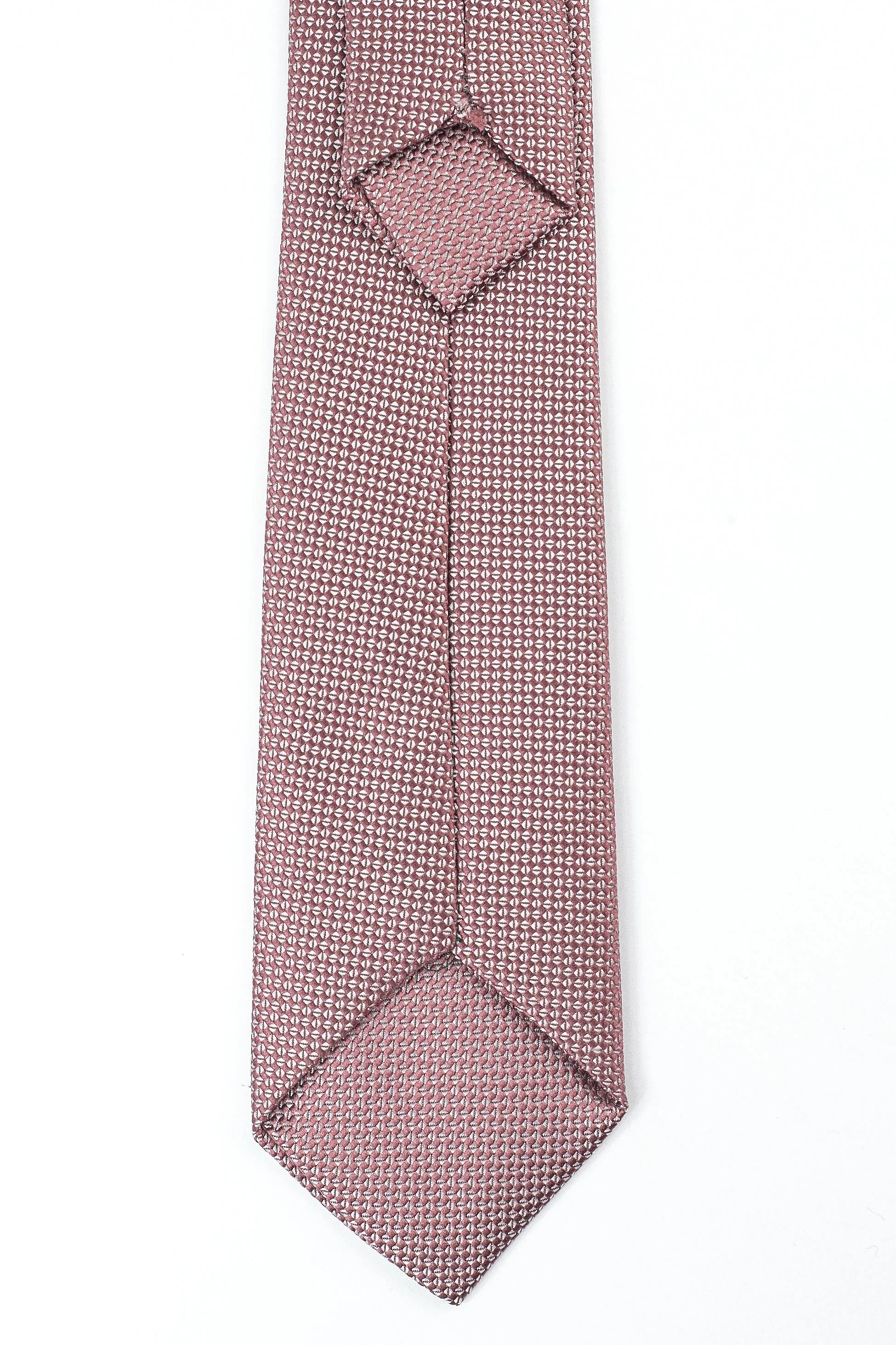 Boys’ Jacquard Tie & Hanky Set with Elastic Strap - Dusty Rose - Image 6