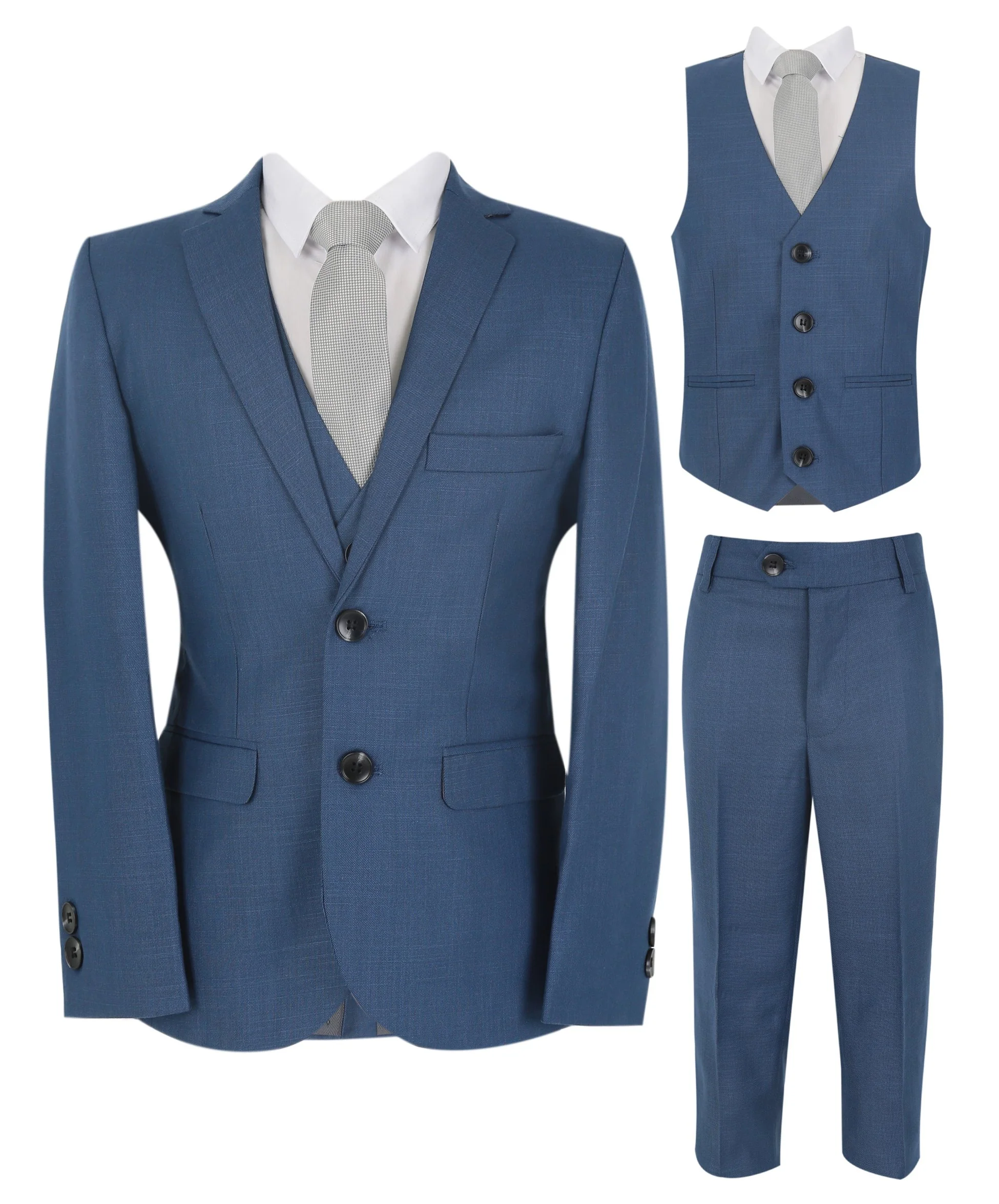 Boys Formal Suit Set - Blue - Image 5