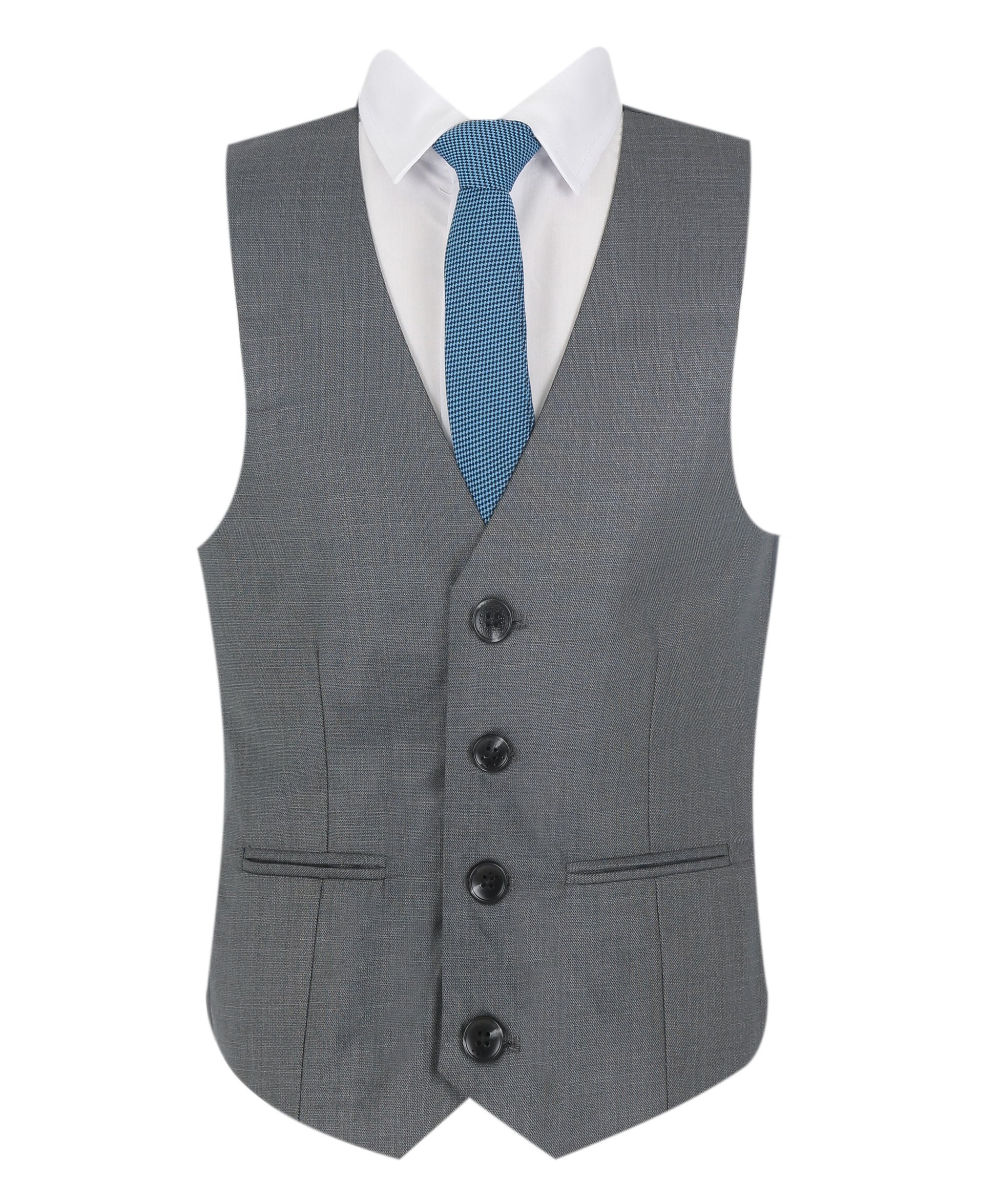 Boys Formal Suit Set - Grey - Image 6
