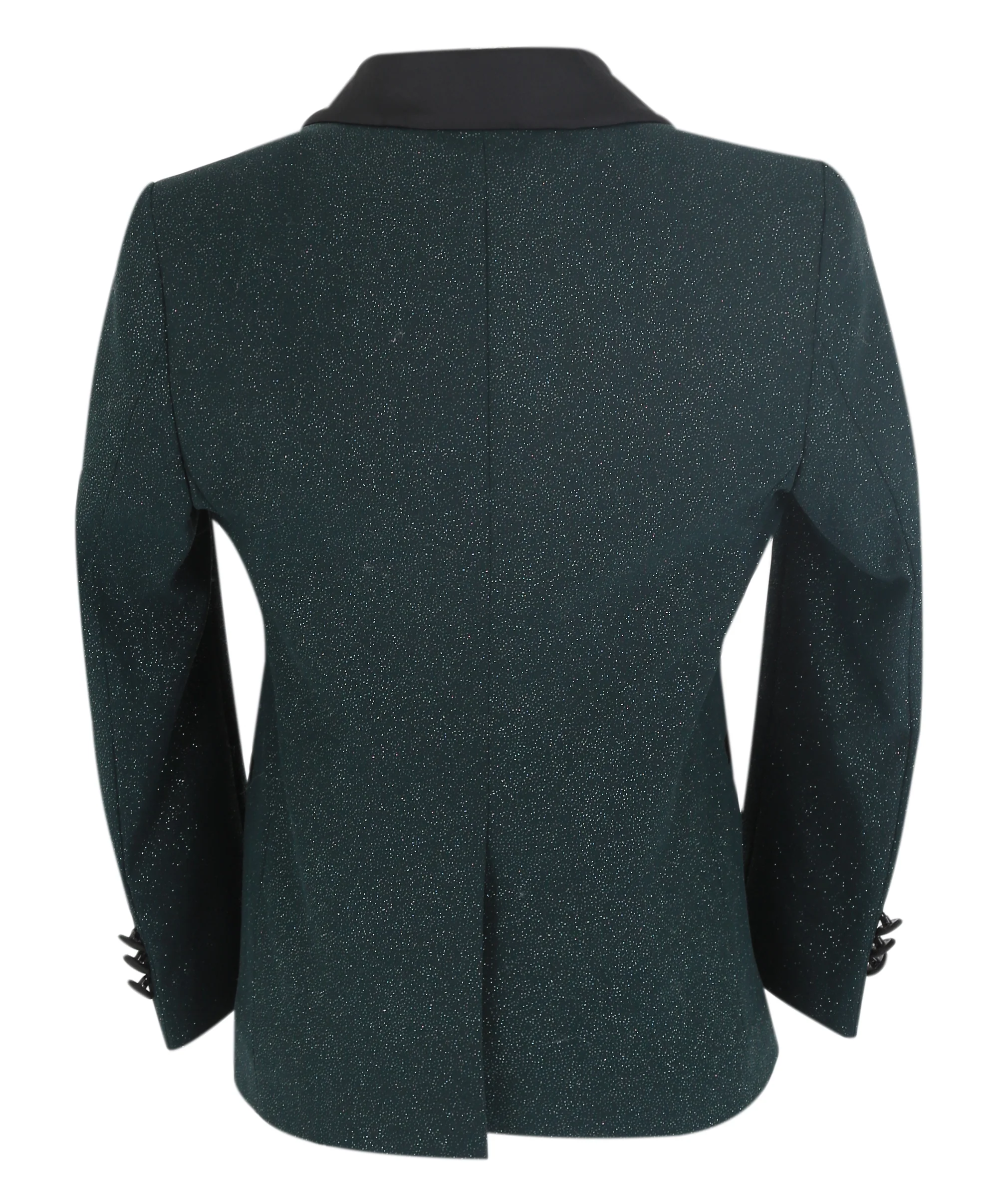 Boys Slim Fit Shimmer Tuxedo Suit - Dark Green - Image 5
