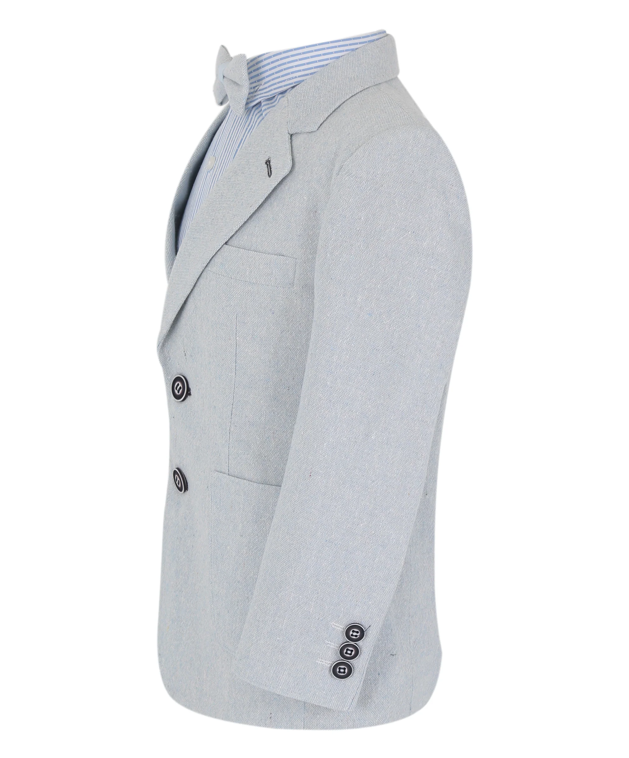 Boys Cotton Blend Classic Combined Suit Set - Blue Navy - Image 5