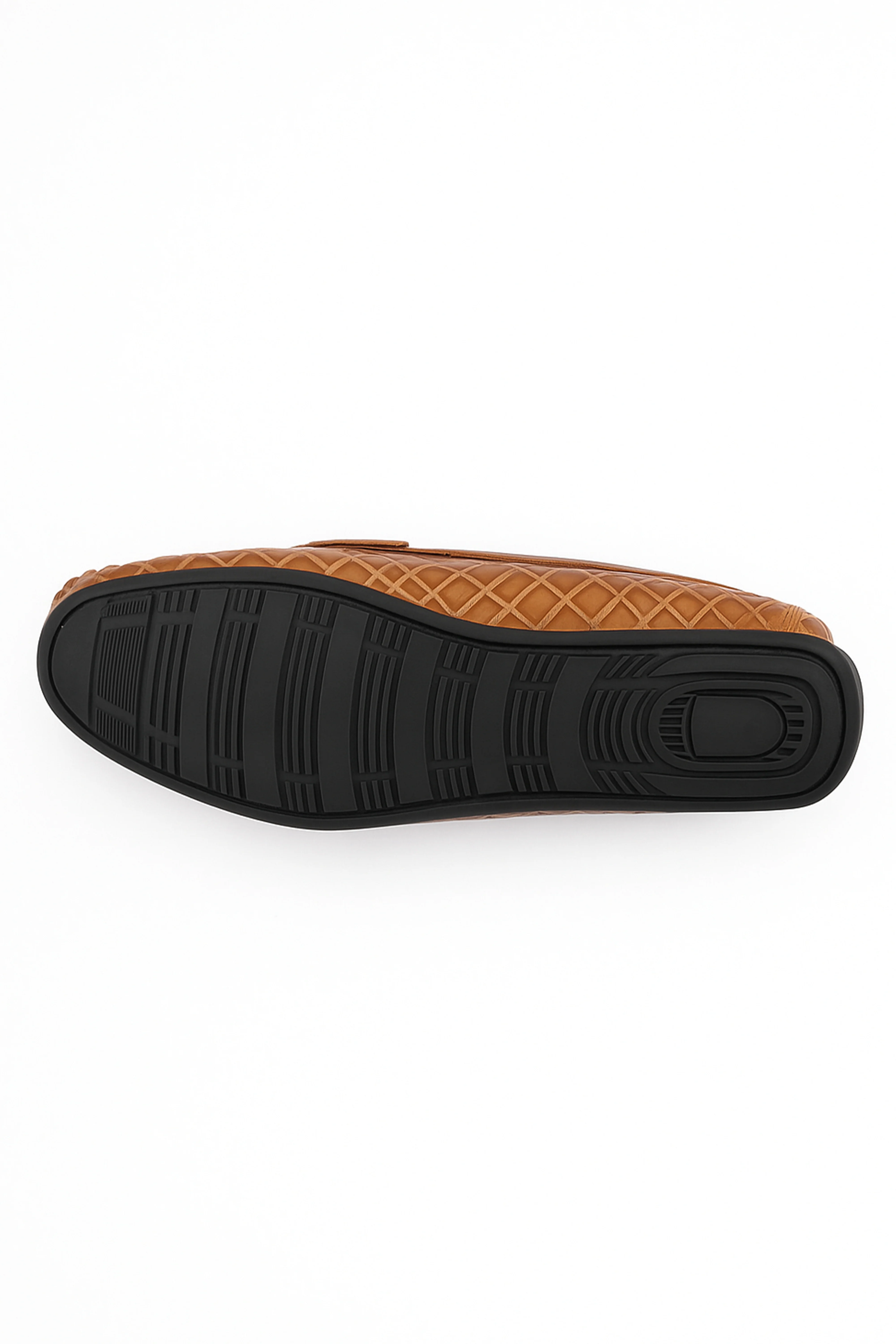 Boys Crocodile Slip on Patent Loafer Mocassin - ROBIN - Tan Brown - Image 4
