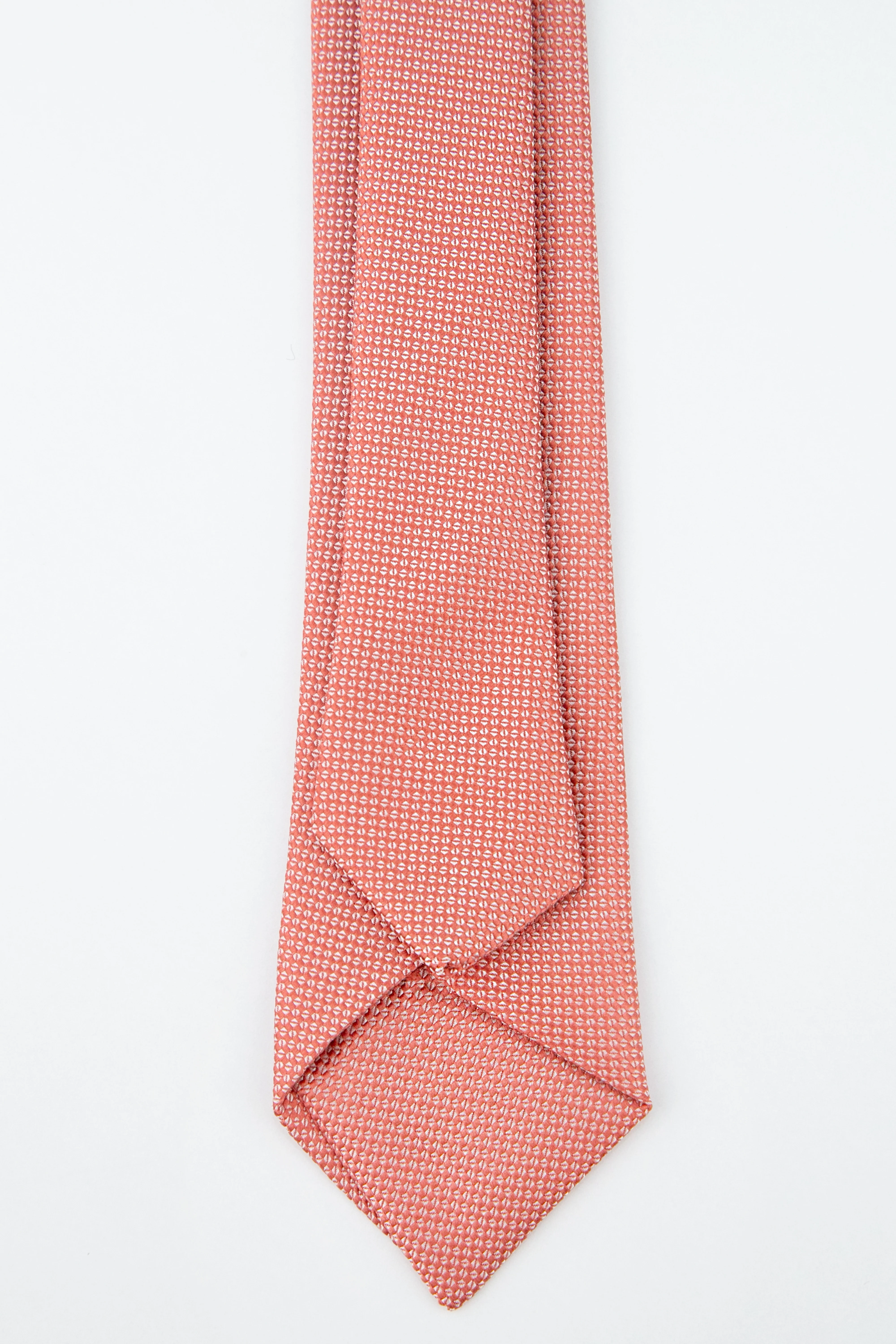 Boys' Oxford Weave Slim Tie Formal Neckwear - Coral Pink - Image 2