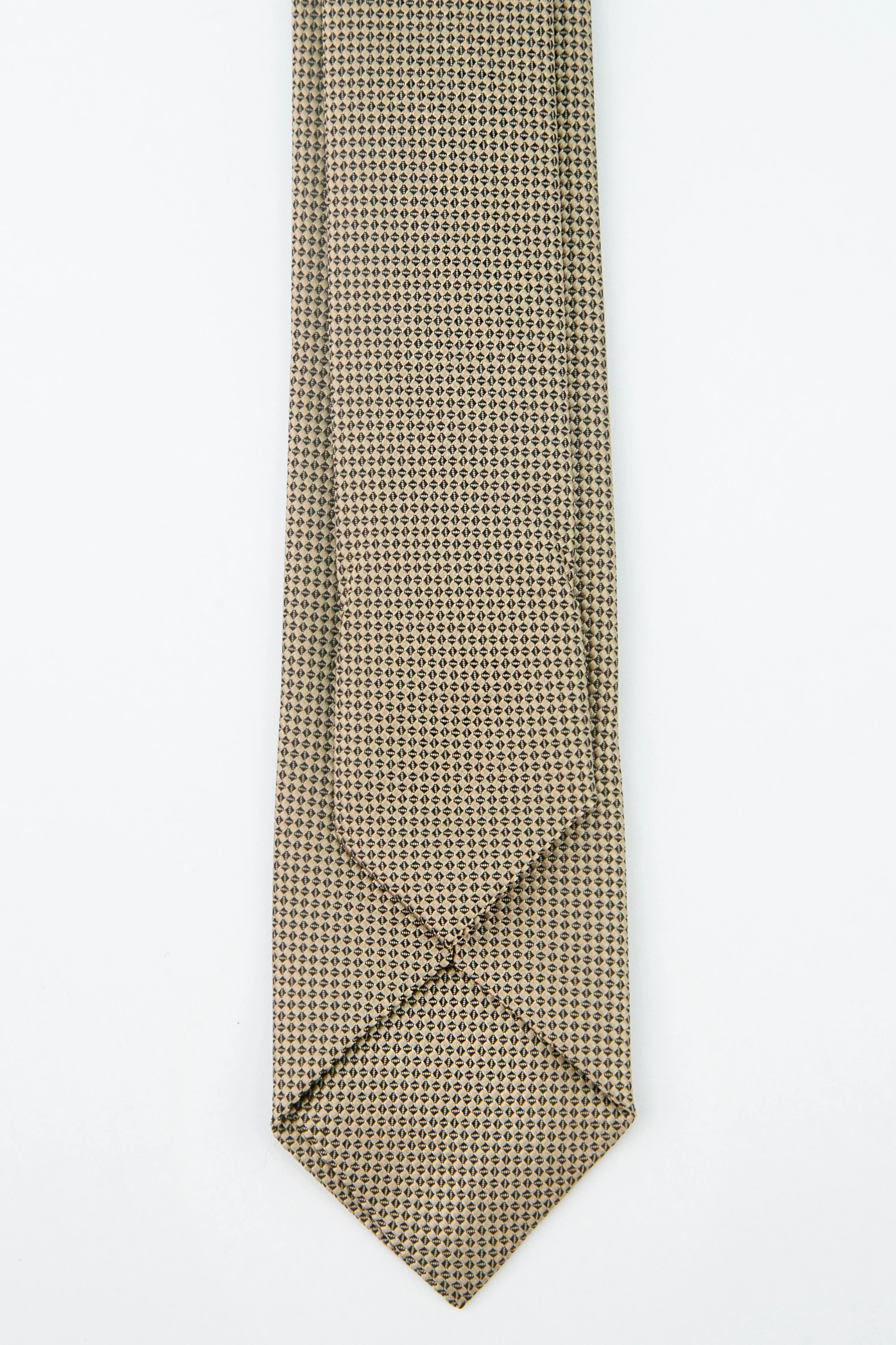 Boys' Oxford Weave Slim Tie Formal Neckwear - Latte Brown - Image 2