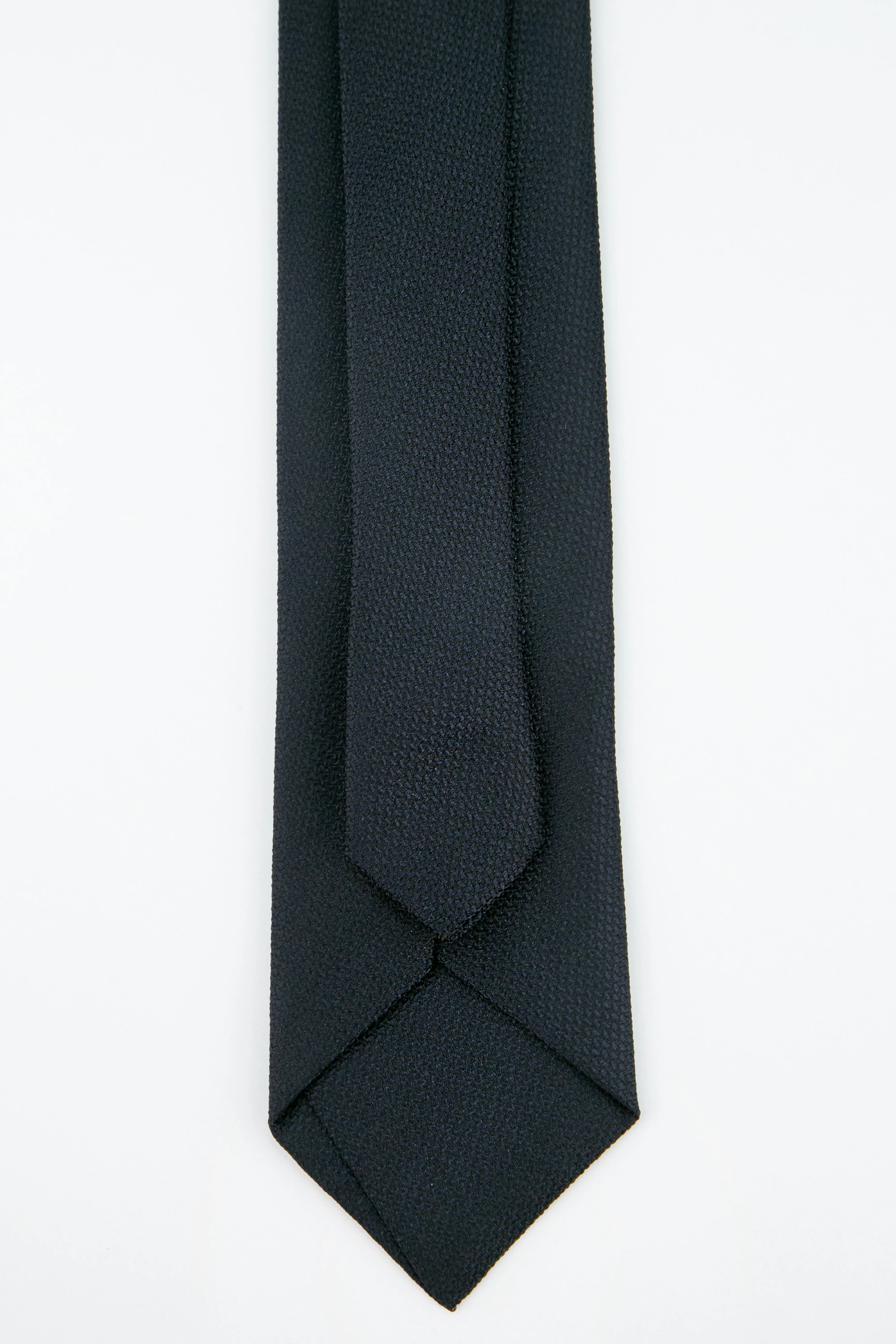 Boys' Oxford Weave Slim Tie Formal Neckwear - Navy Blue - Image 2