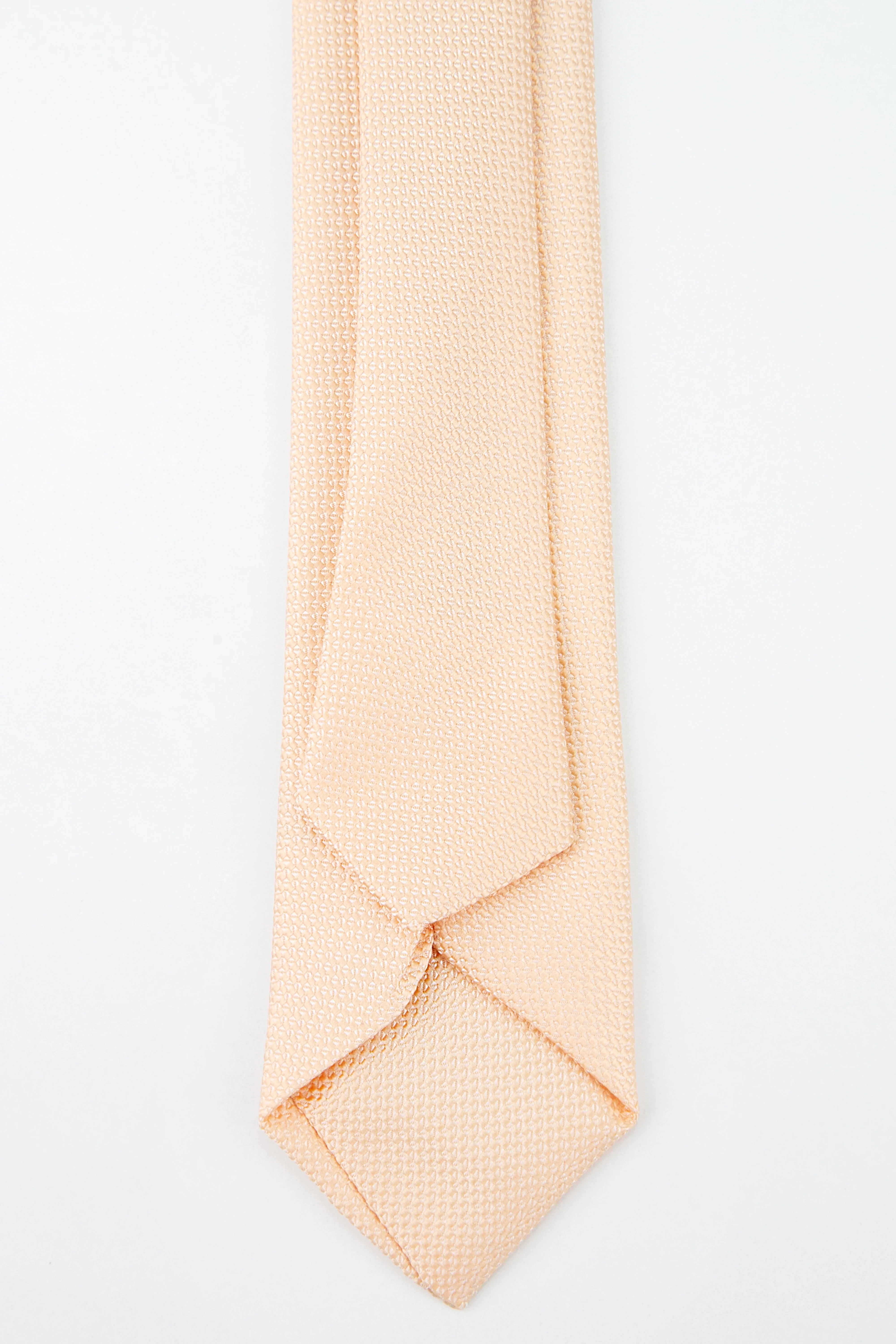 Boys' Oxford Weave Slim Tie Formal Neckwear - Soft Apricot - Image 2