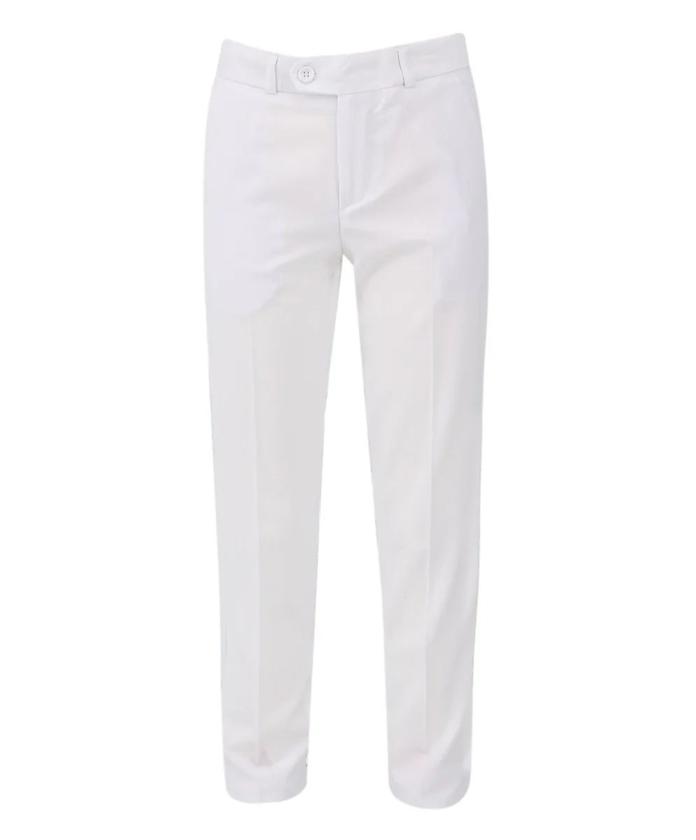 Boys Communion Slim Fit Tuxedo Suit - White - Image 8