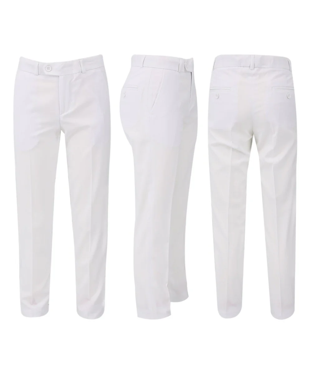 Boys Communion Slim Fit Tuxedo Suit - White - Image 9