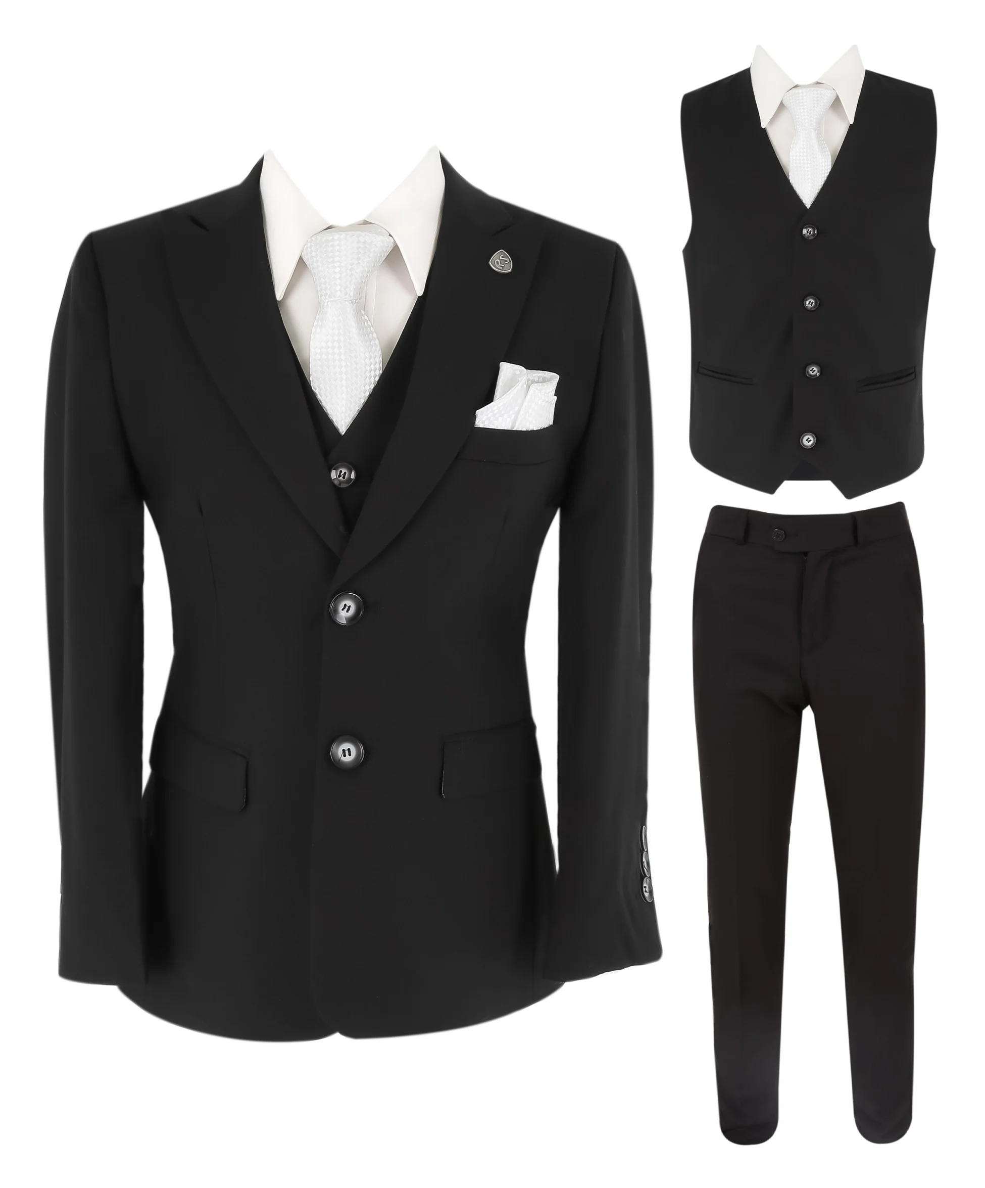 Boys Slim Fit Suit - JACK Black - Image 12