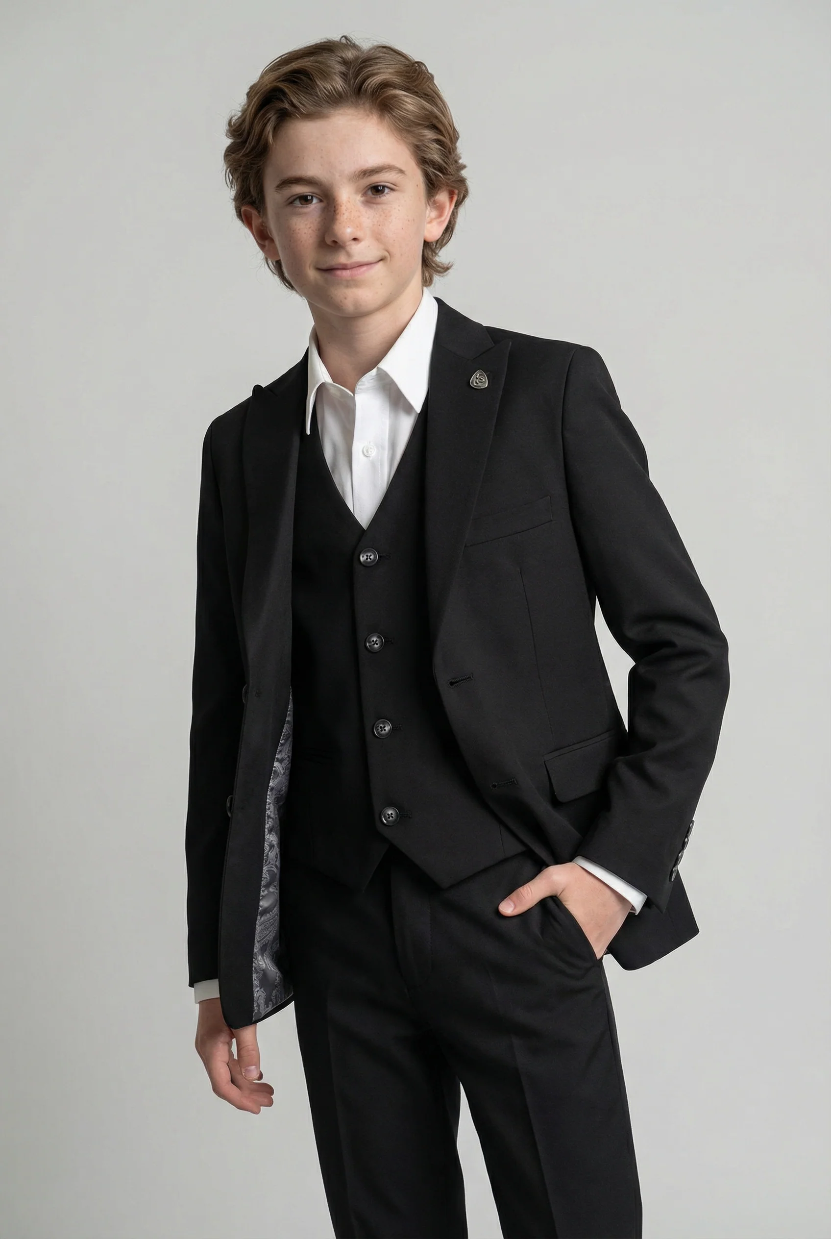 Boys Slim Fit Suit - JACK Black - Image 4