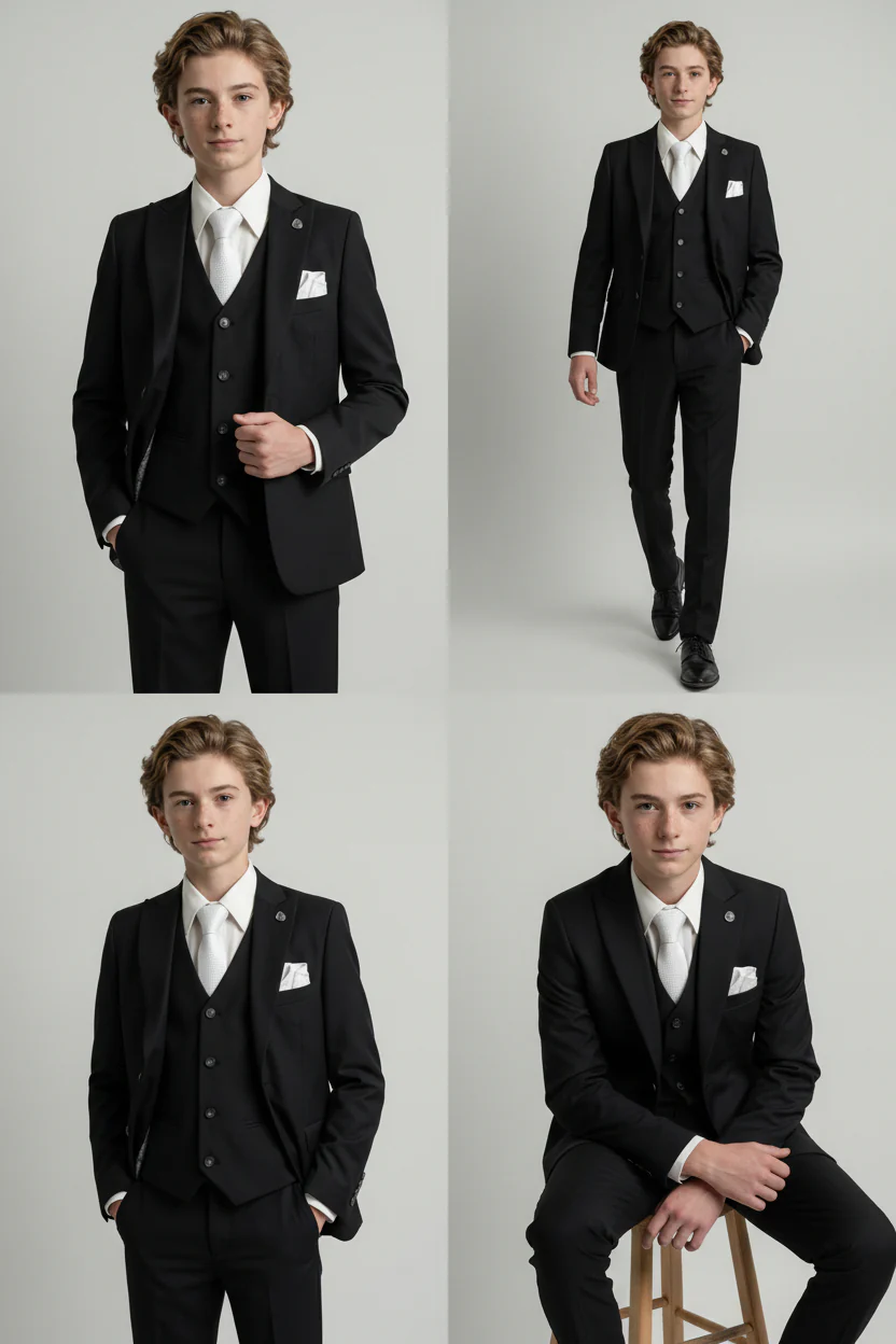 Boys Slim Fit Suit - JACK Black - Image 7