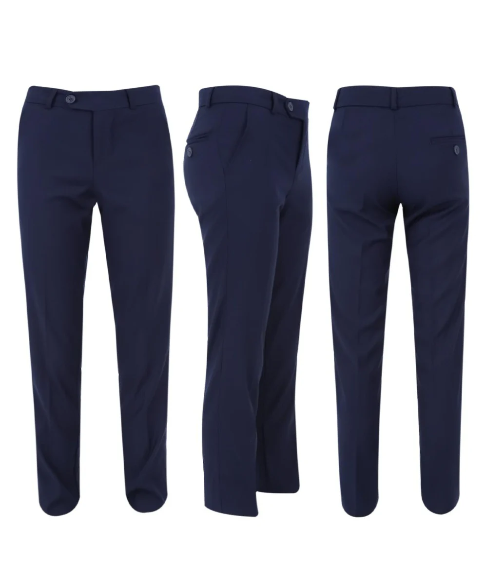 Boys Slim Fit Floral Blue Tuxedo Suit Set - Blue - Image 11