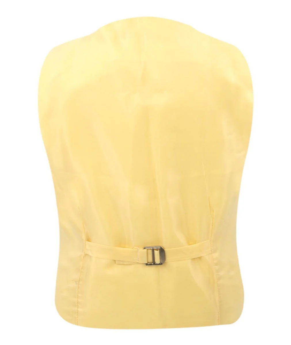 Boys White Suit with Gold Waistcoat and Cravate Set - Image 7