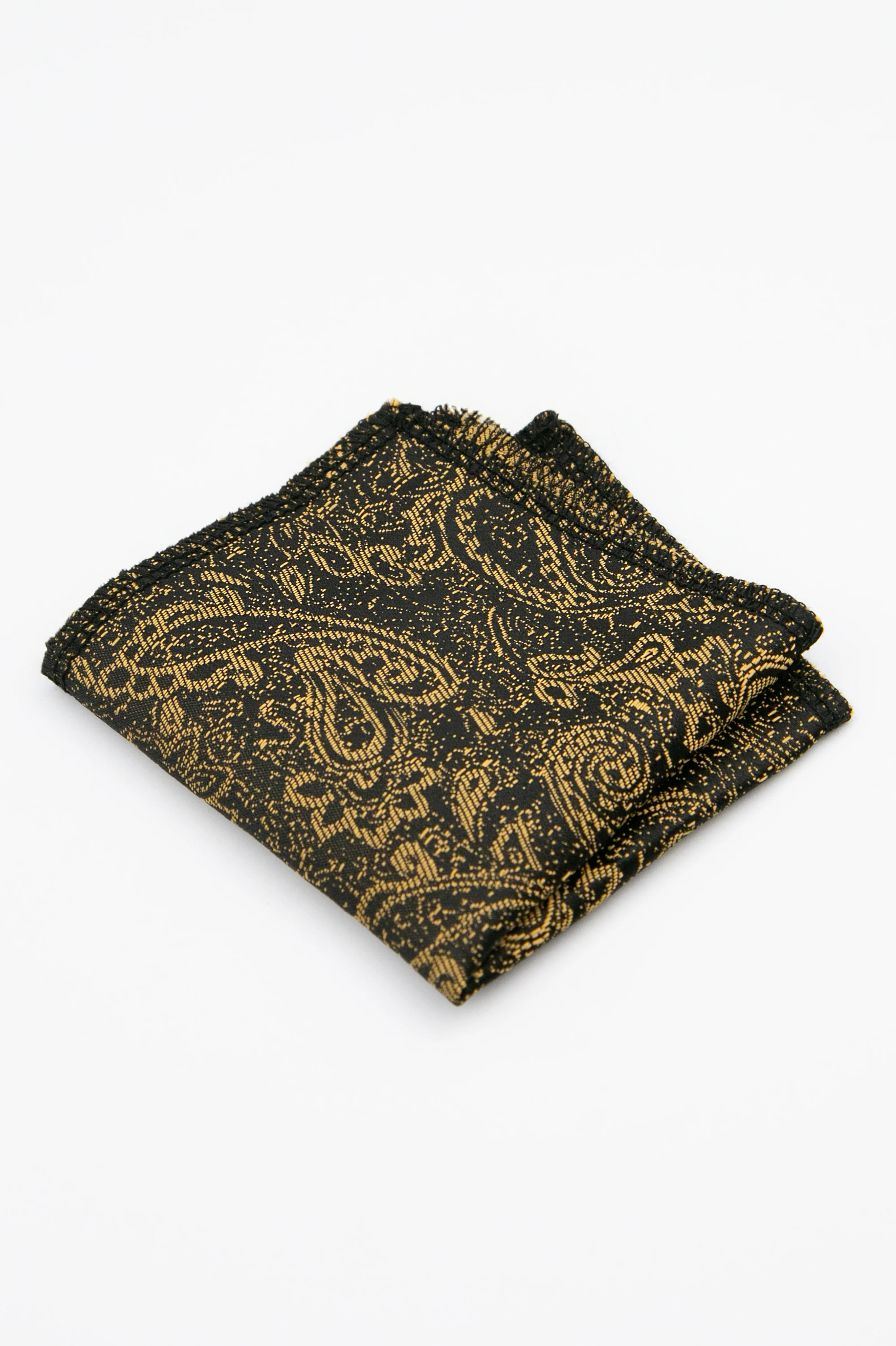 Boys’ Paisley Slim Tie & Pocket Square Set - Gold - Image 5
