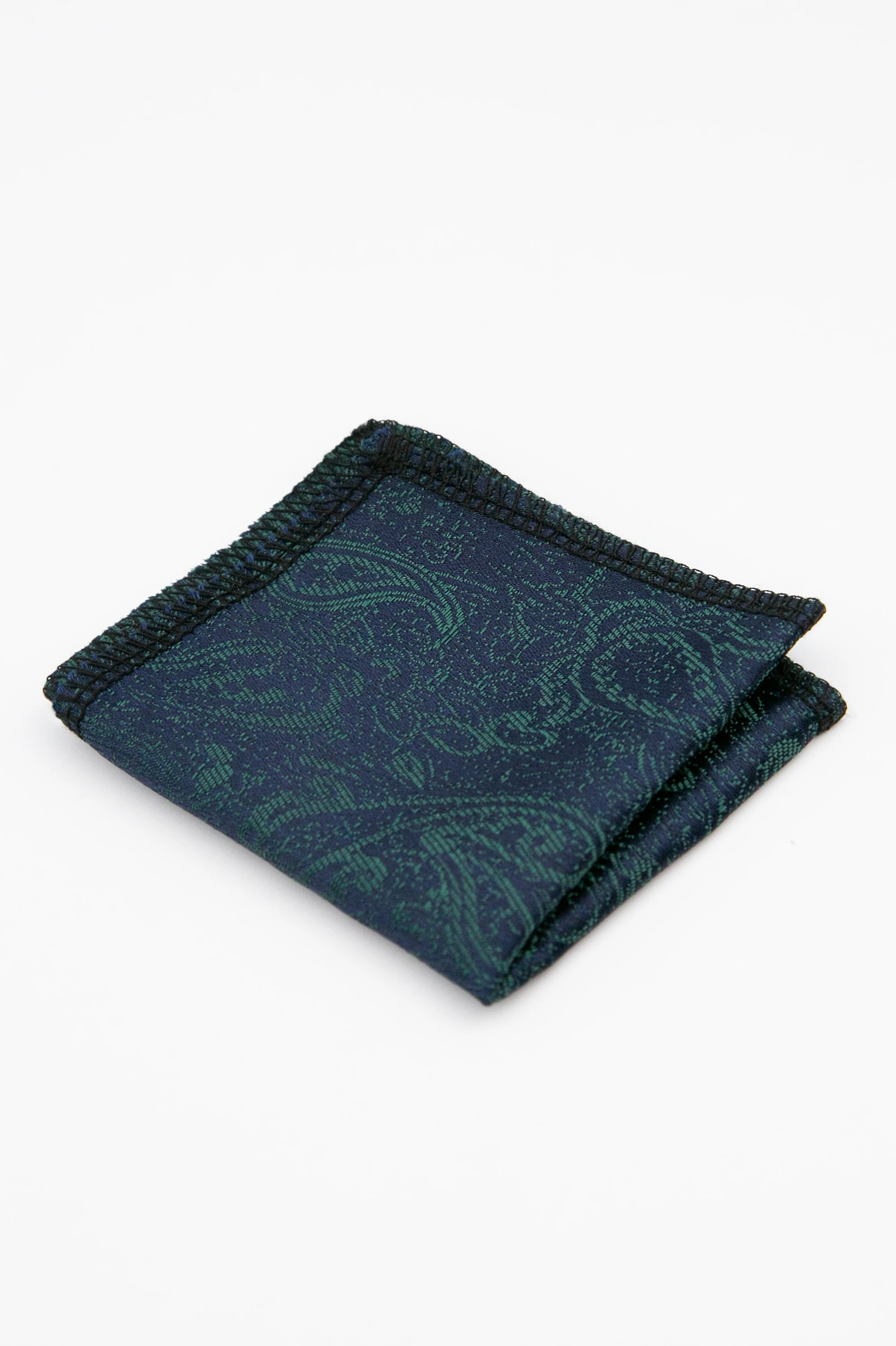 Boys’ Paisley Slim Tie & Pocket Square Set - Emerald Green - Image 5