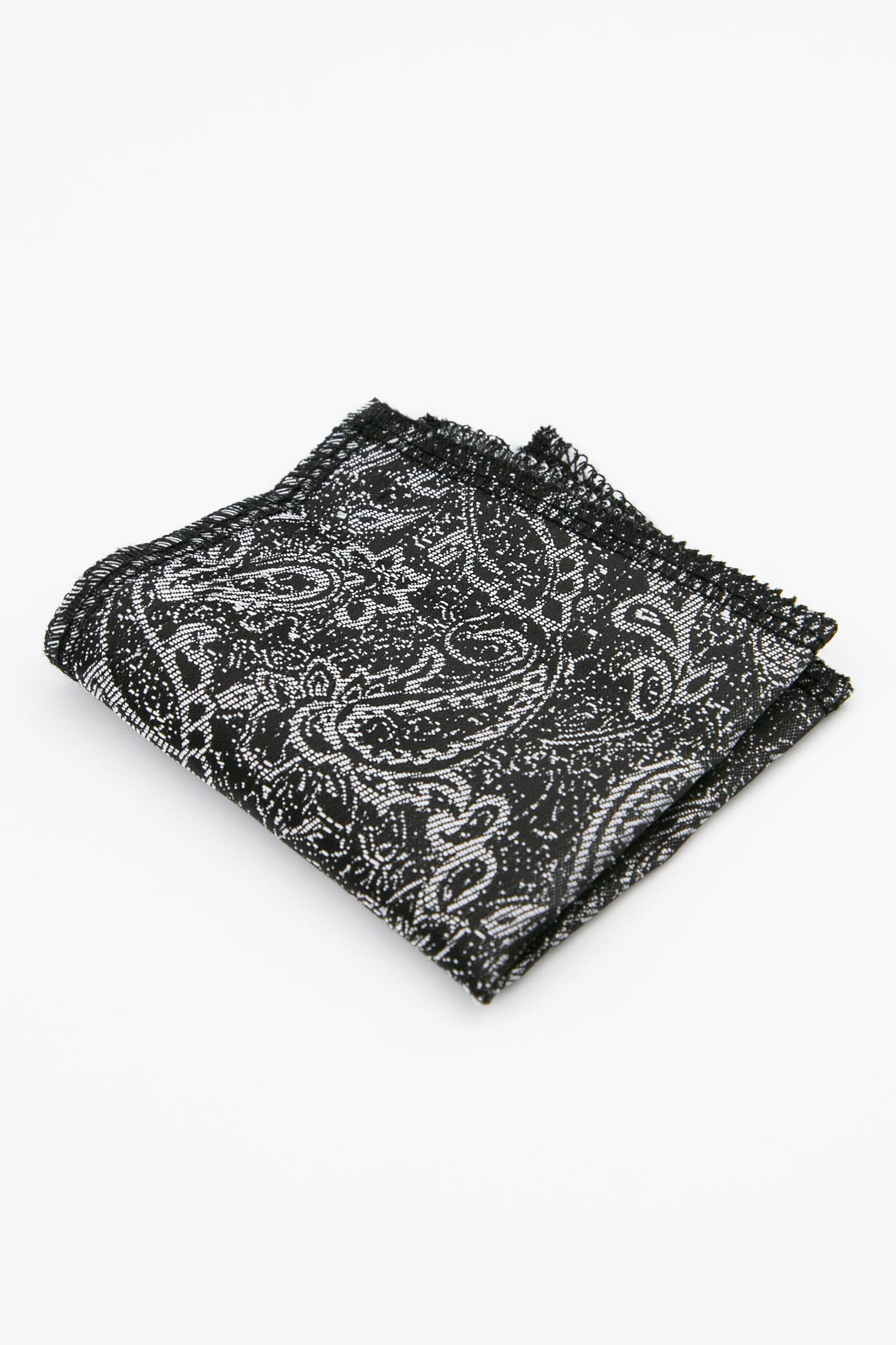 Boys’ Paisley Slim Tie & Pocket Square Set - Grey - Image 5