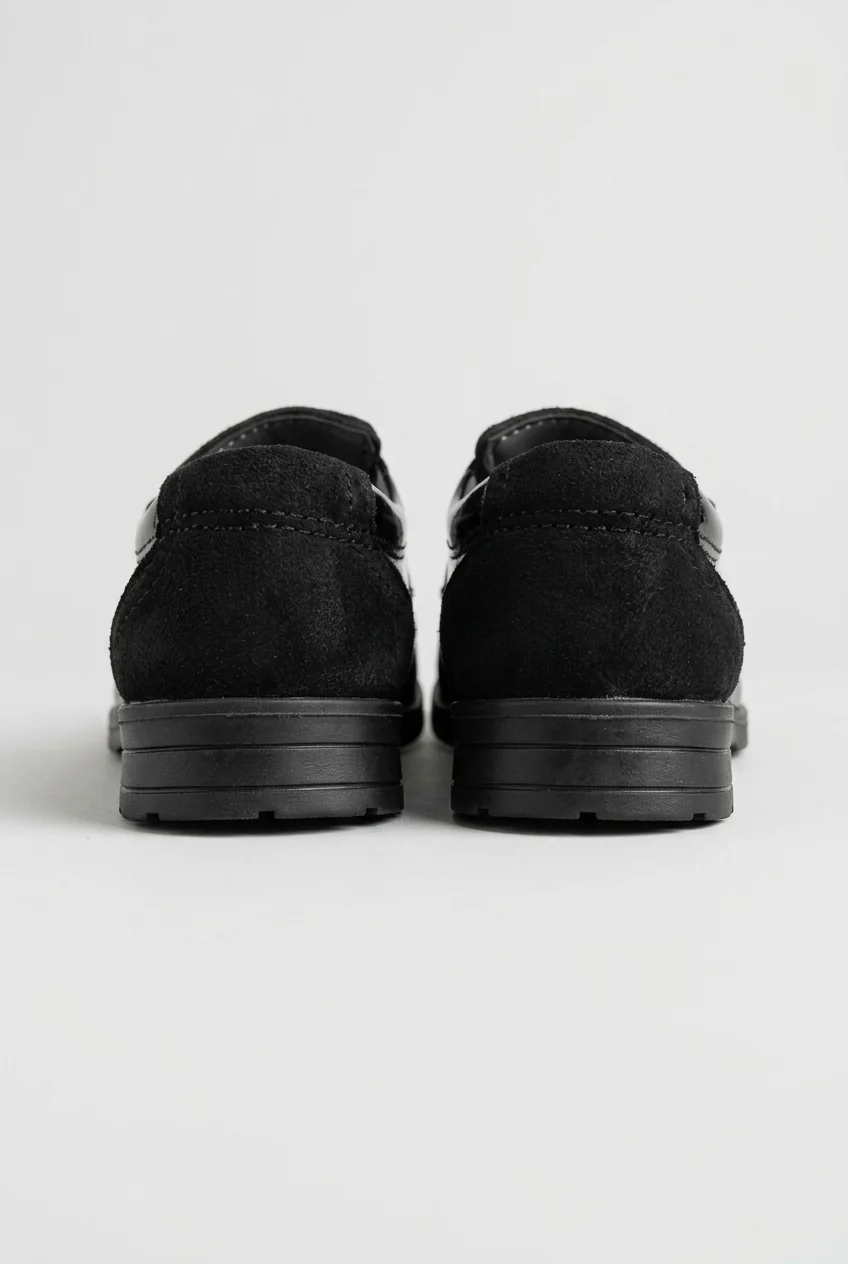 Boys Patent & Suede Strap Brogue Shoes - York - Image 5