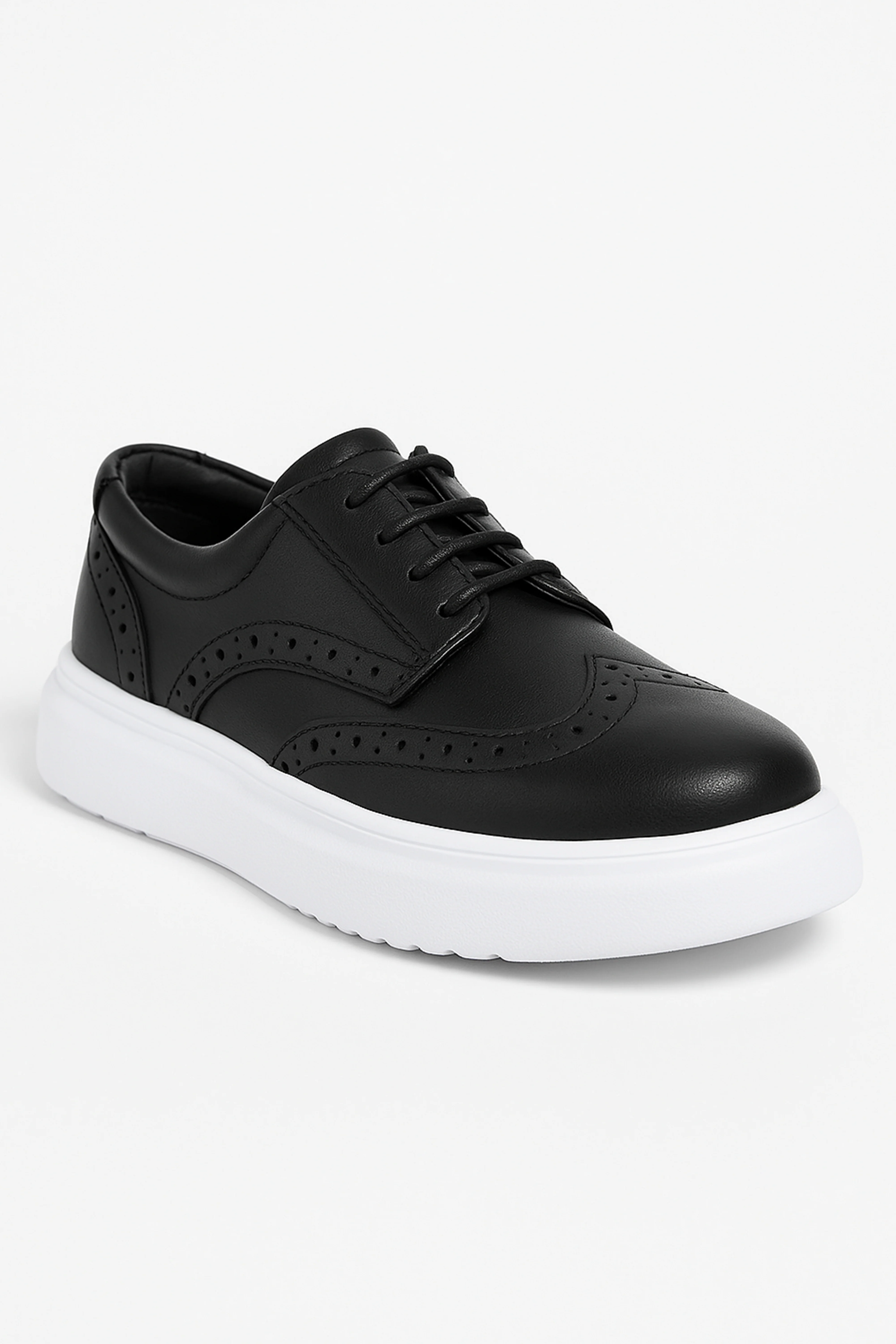 Boys' Brogue Platform Derby Shoes - Strive - Black