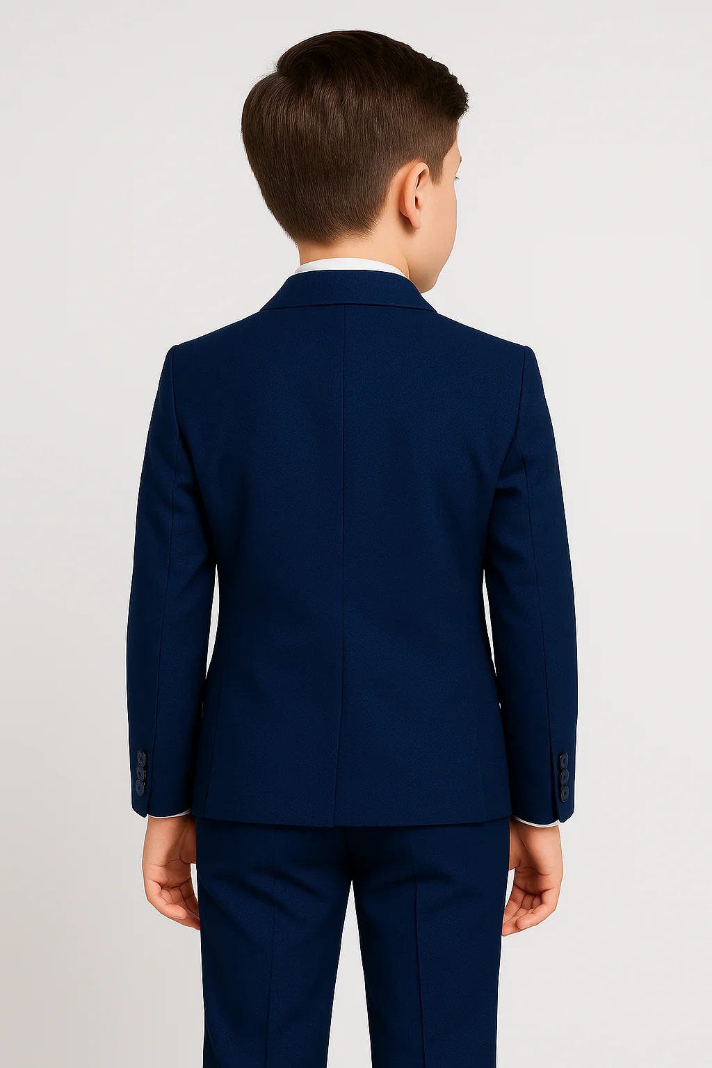 Boys Slim Fit Formal Suit - Royal Blue - Image 2