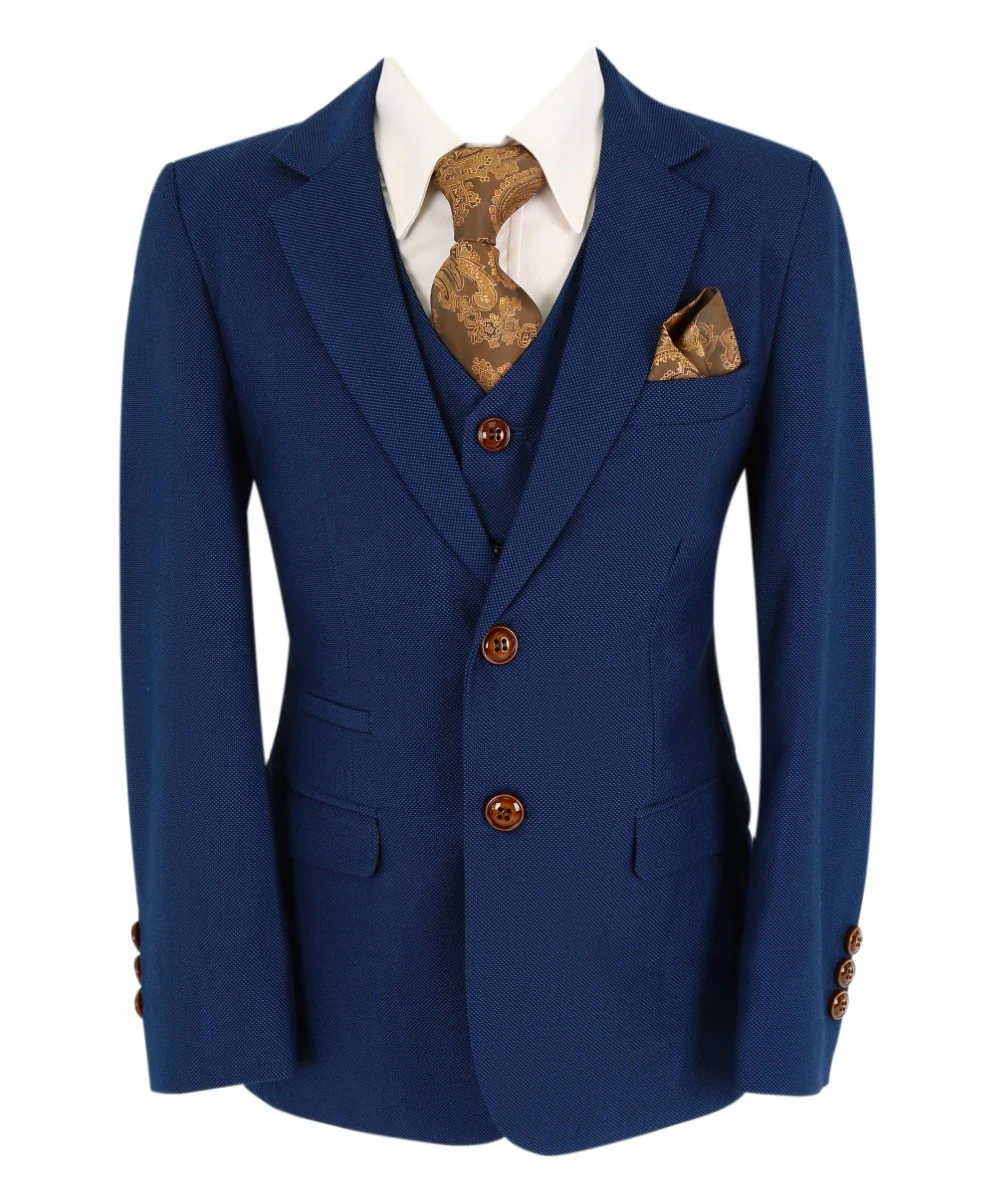 Boys Tailored Fit Suit - MAYFAIR - Royal Blue - Image 3