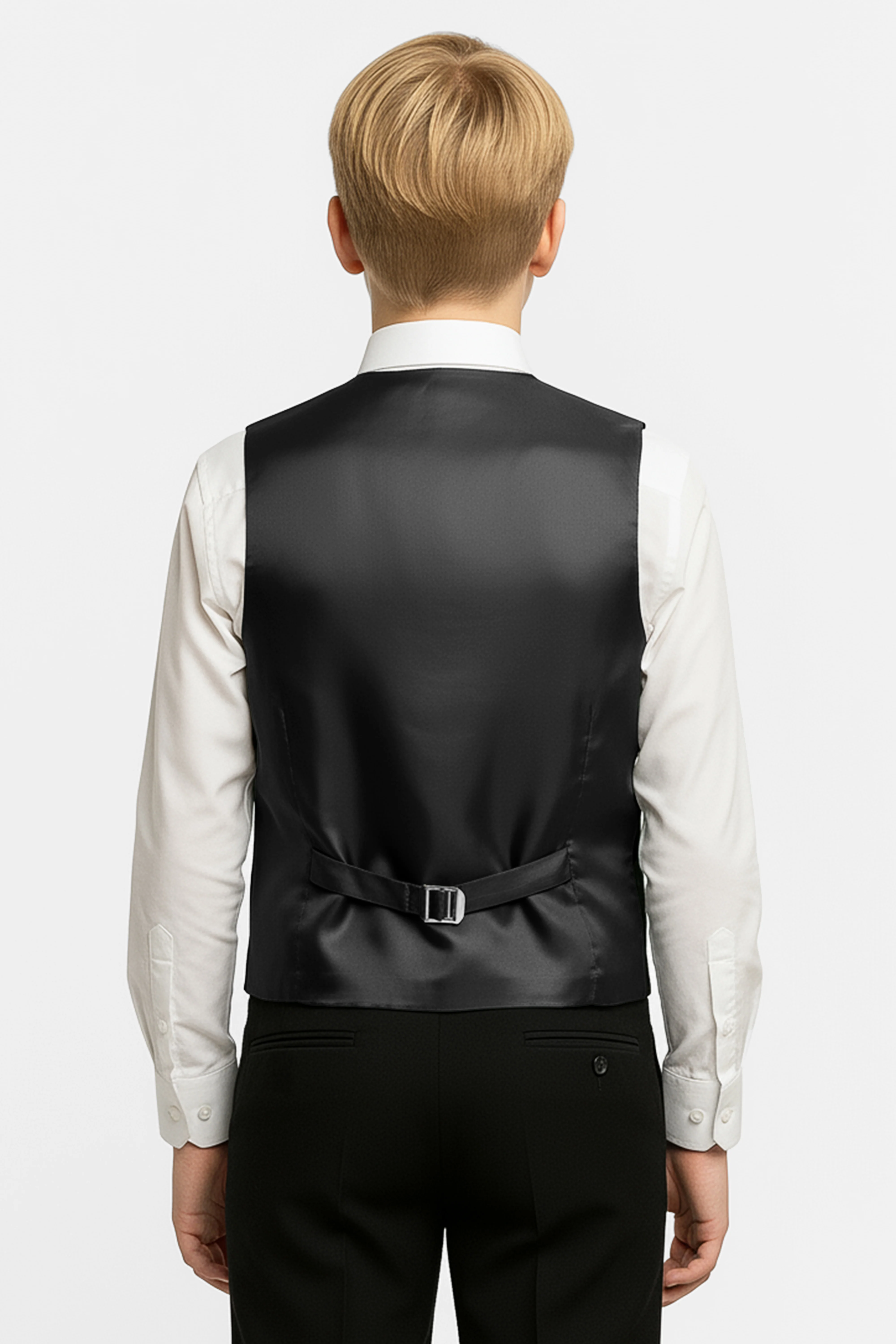 Boys Slim Fit Velvet Waistcoat Set - SAVOY - Green - Image 2