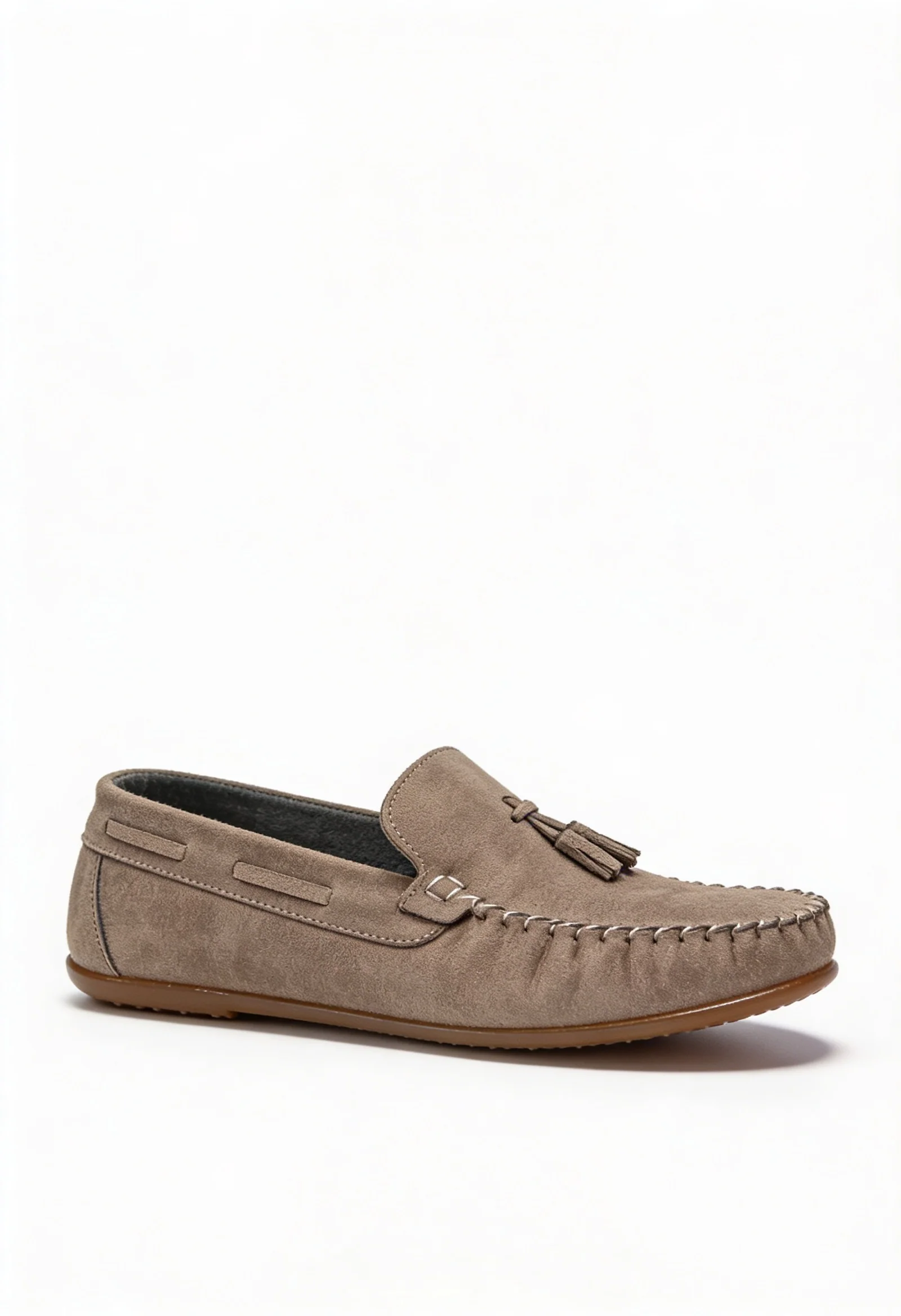 Boys Slip on Tassel Suede Penny Loafer - BABYLON - Sand Beige - Image 6