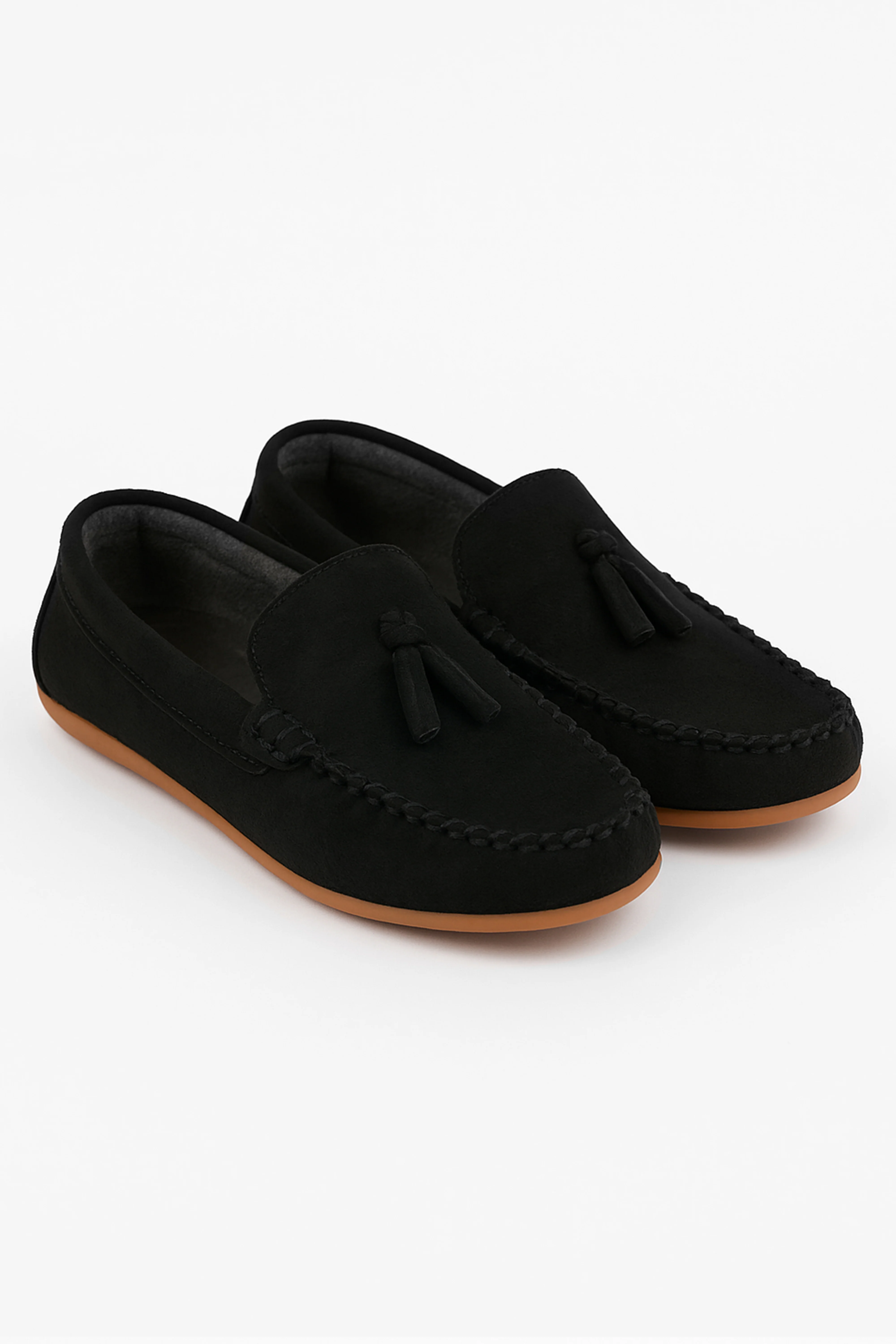 Boys Slip on Tassel Suede Penny Loafer - BABYLON - Black - Image 3