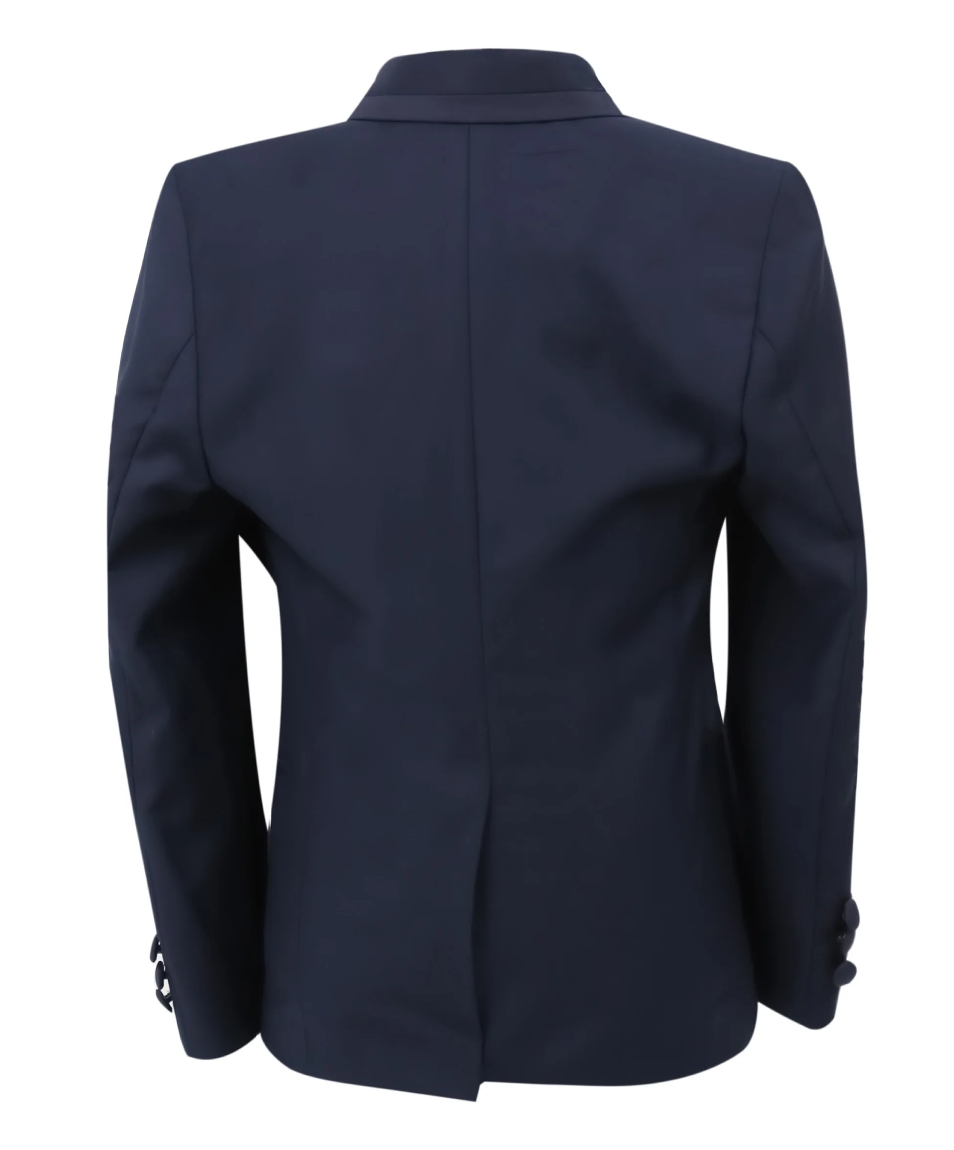 Boys Slim Fit  Piping Tuxedo Dinner Suit Set - Navy Blue - Image 6