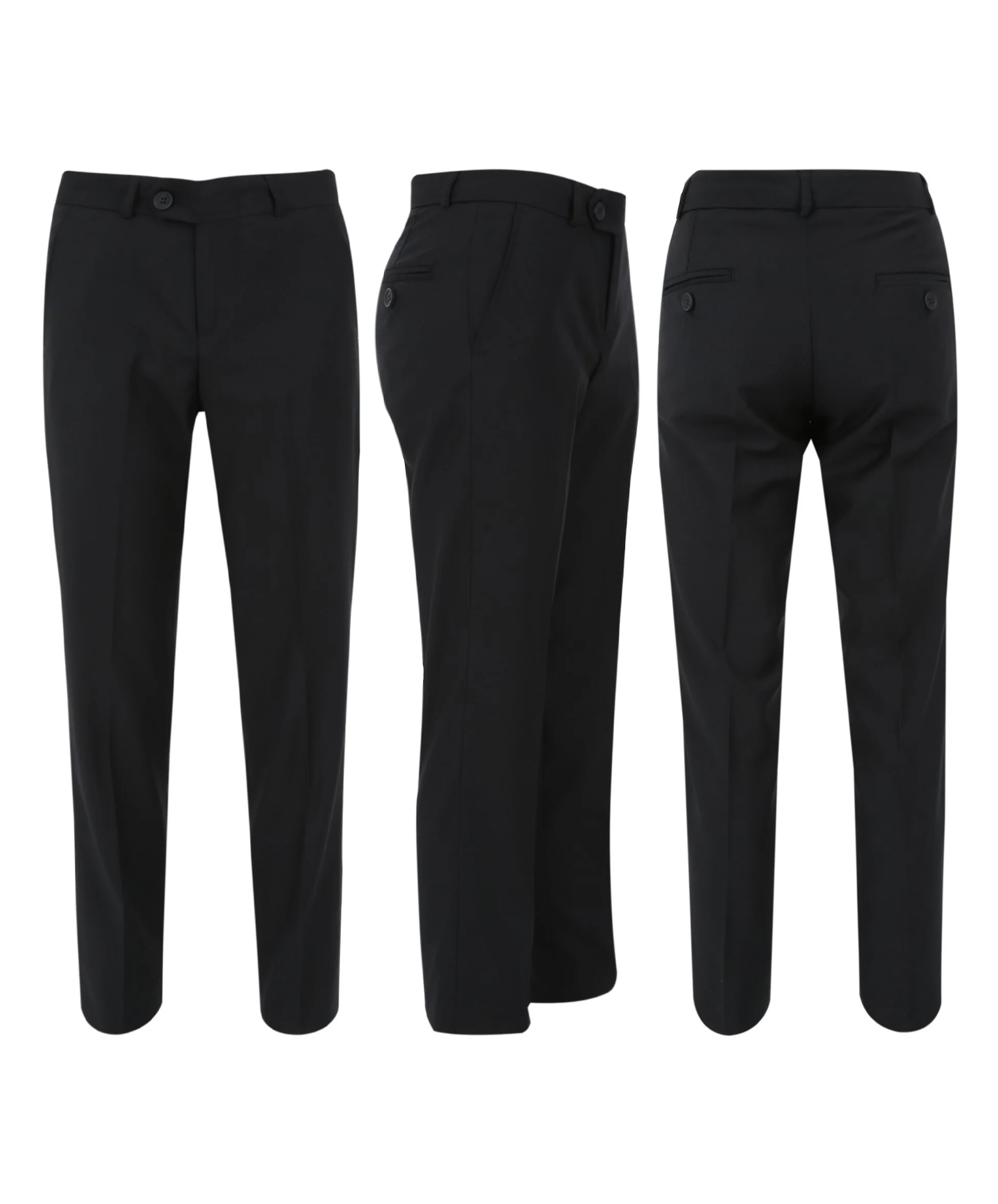 Boys Tuxedo Suit - Corduroy Velvet Waistcoat & shawl lapel - Black - Image 10