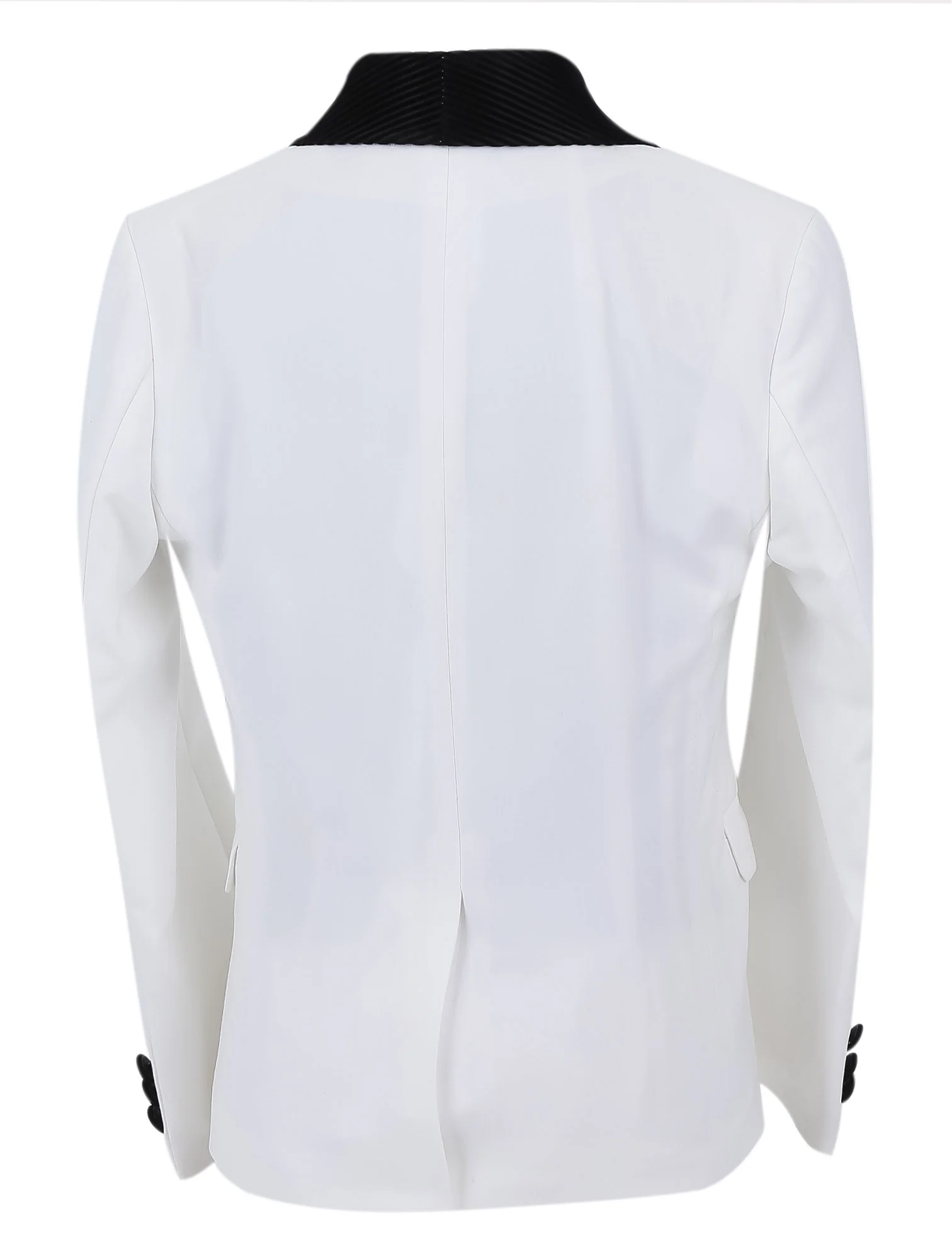 Boys Tuxedo Suit - Corduroy Velvet Waistcoat & shawl lapel - White- Black - Image 7