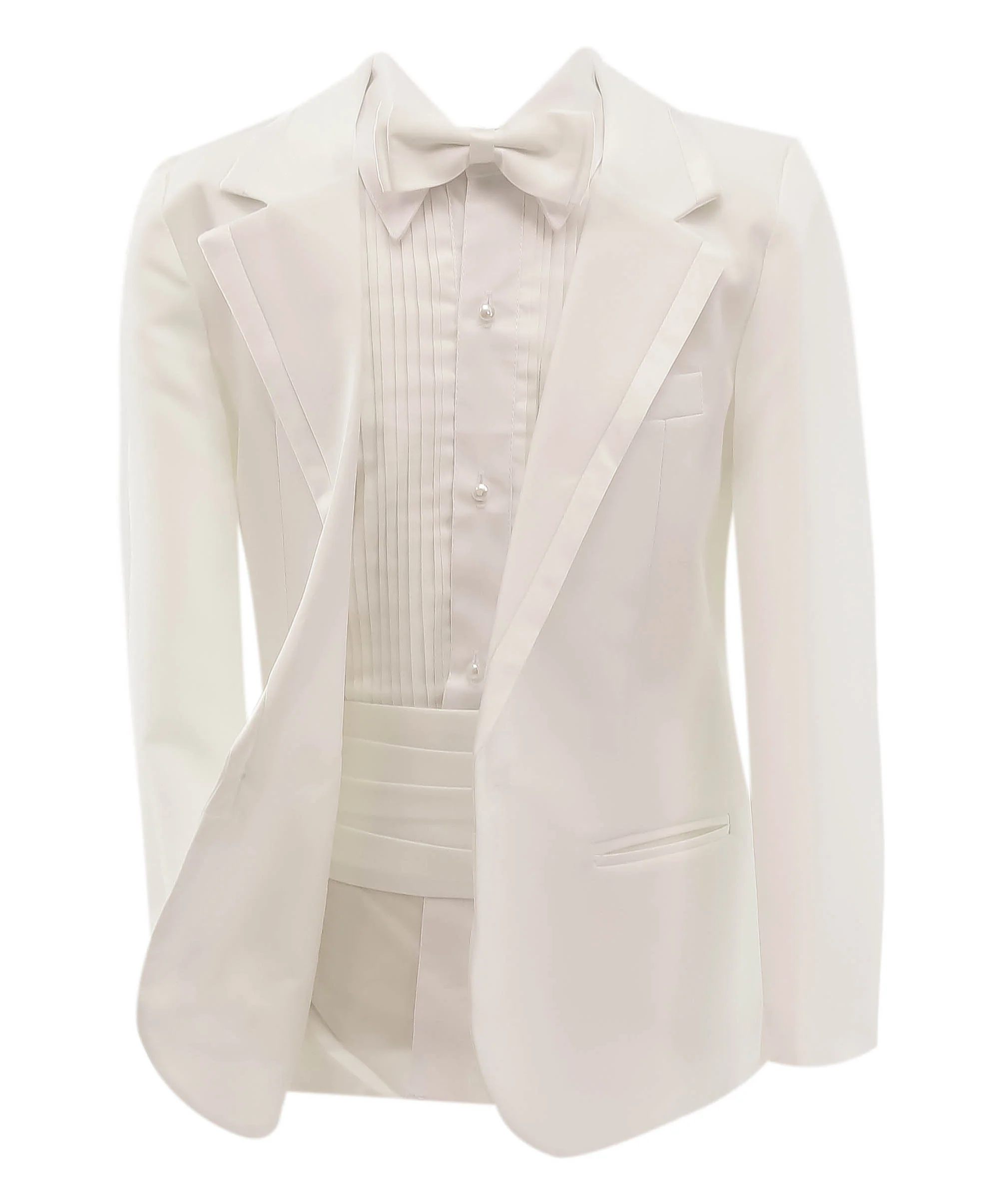 Boys Tuxedo Suit Set - Ivory - Image 4