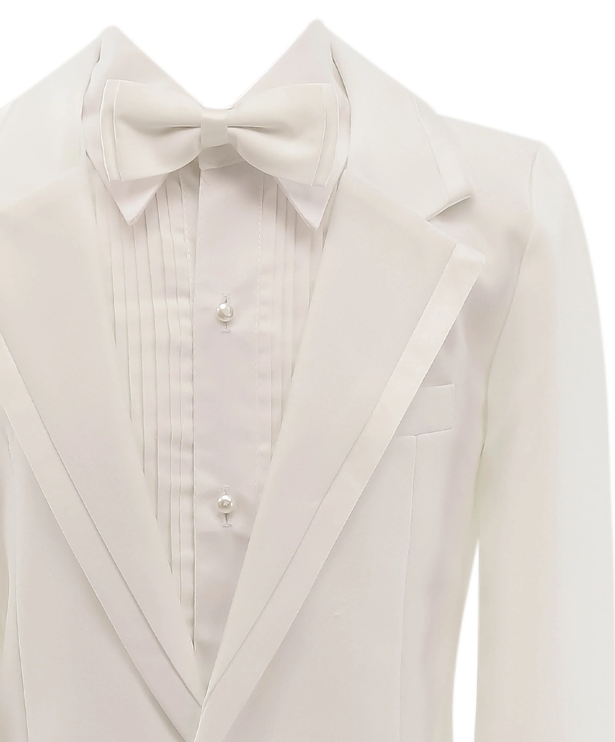Boys Tuxedo Suit Set - Ivory - Image 6