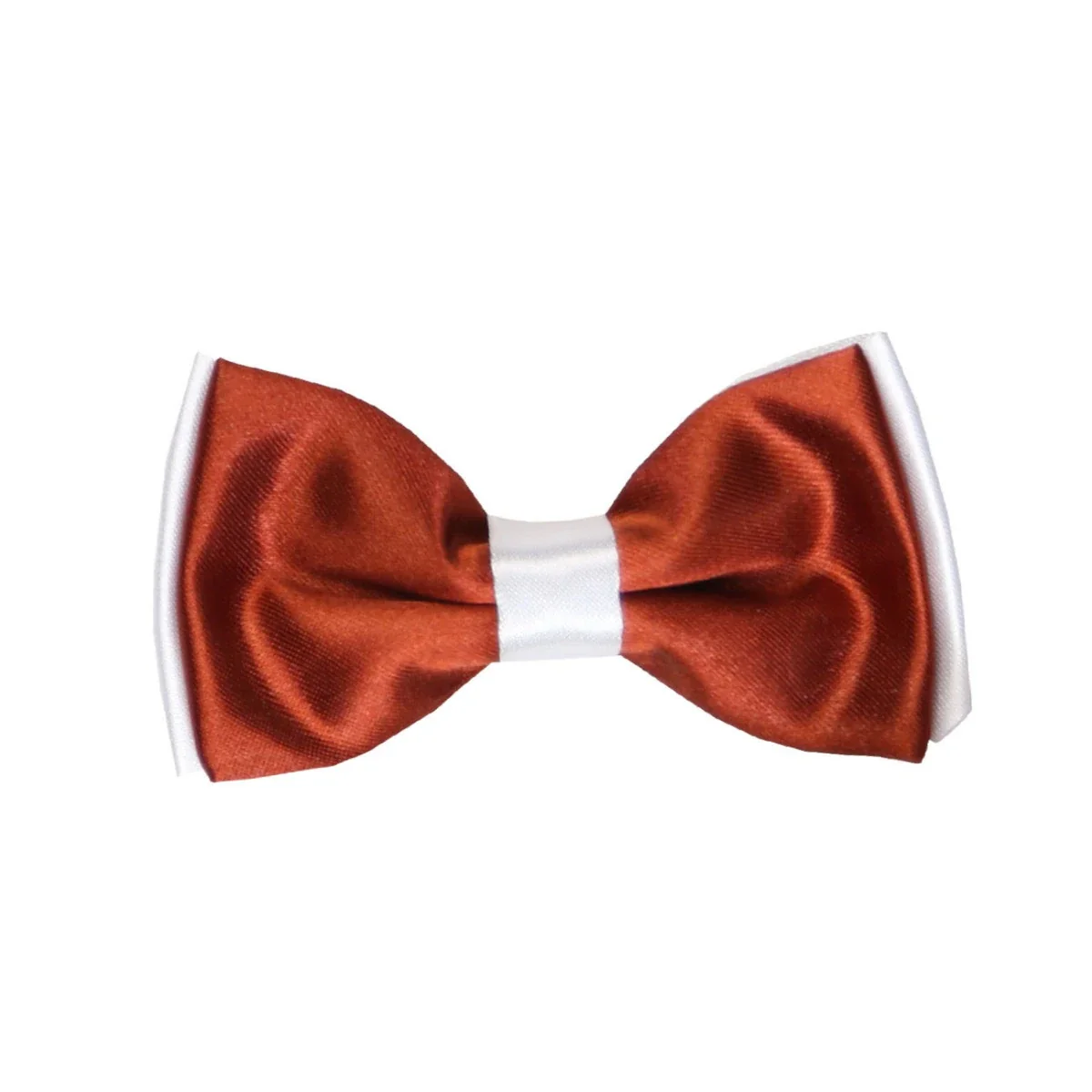 Boys Two-Toned Layered Adjustable Bowtie - Maroon and White