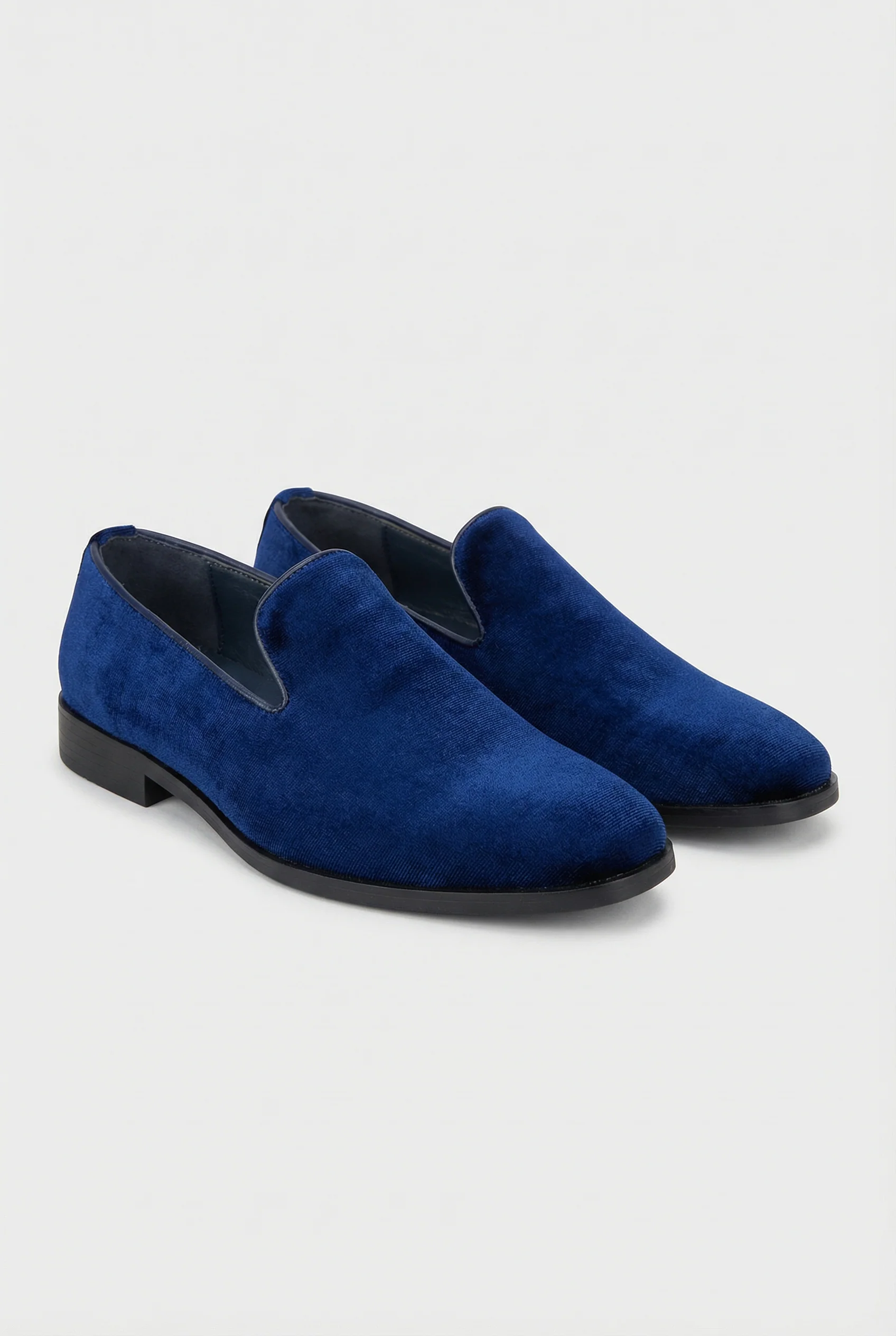 Boys Velvet Loafer Shoes - Jackson Blue - Image 3