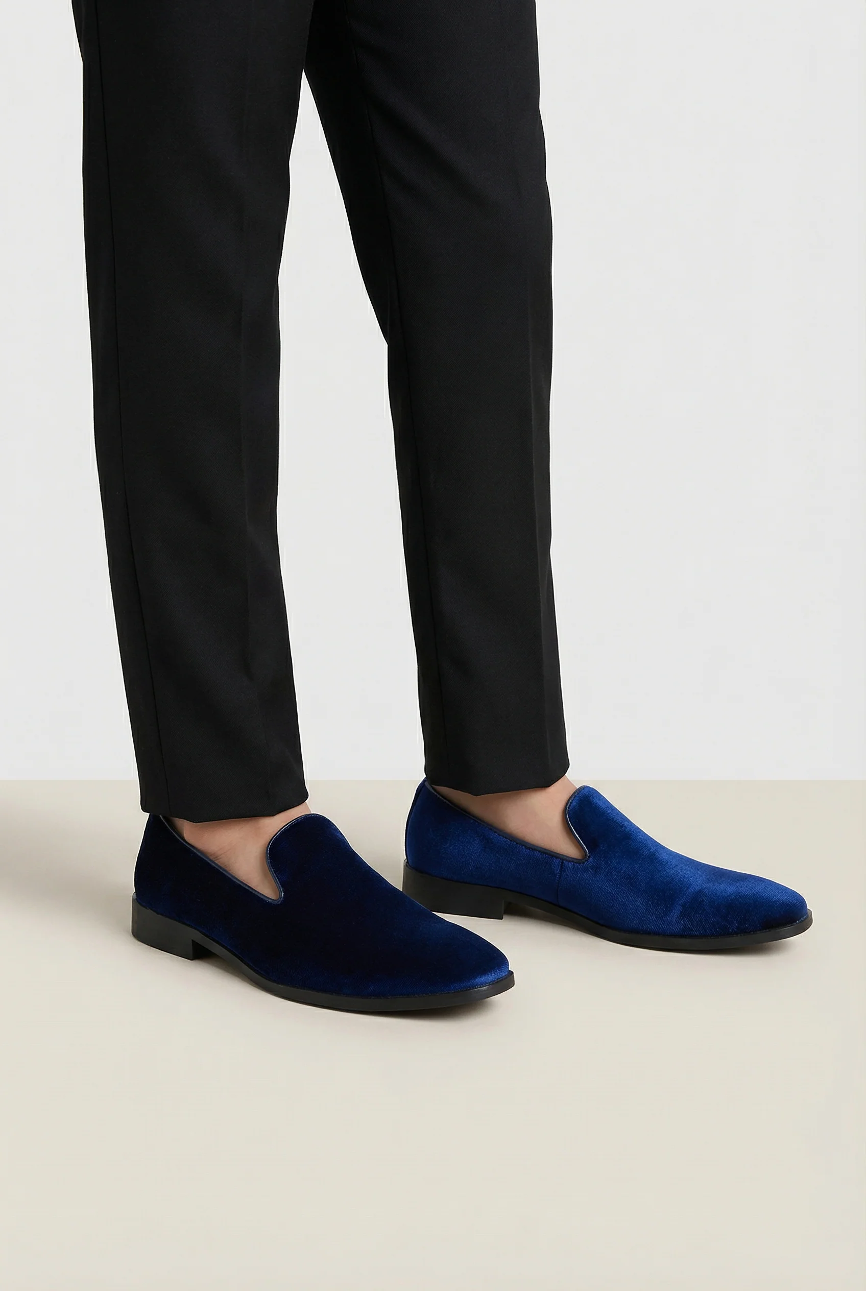 Boys Velvet Loafer Shoes - Jackson Blue - Image 6