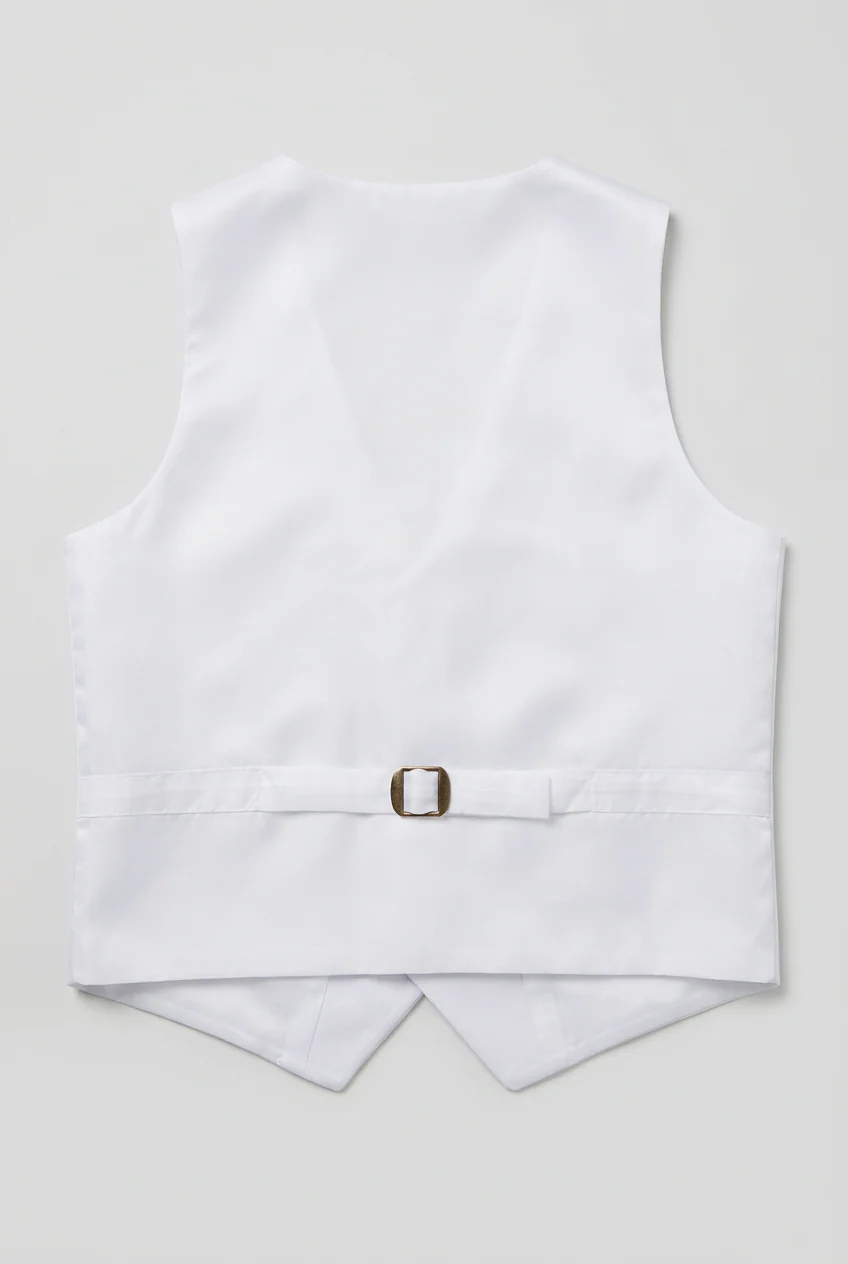 Boys White Formal Waistcoat - Image 6