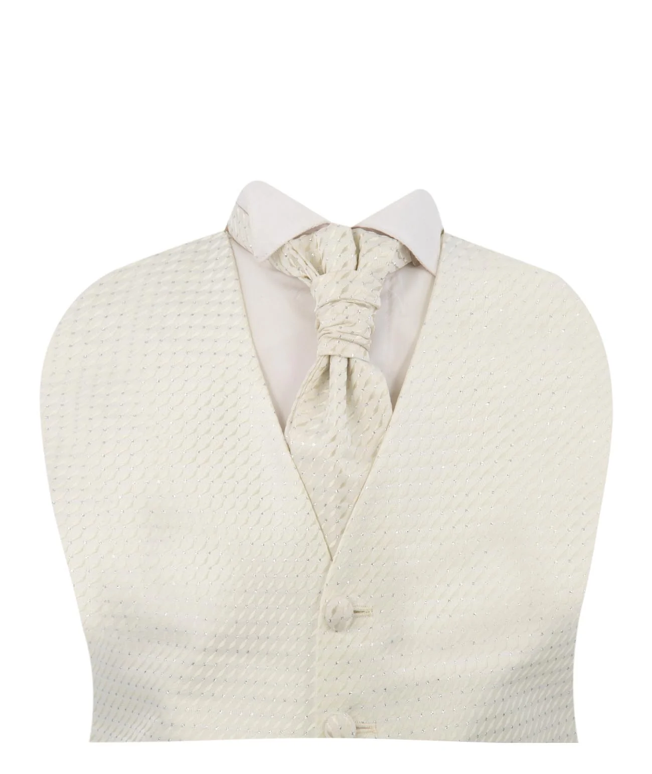 Boys White Suit with White Waistcoat and Cravate Set - Image 6