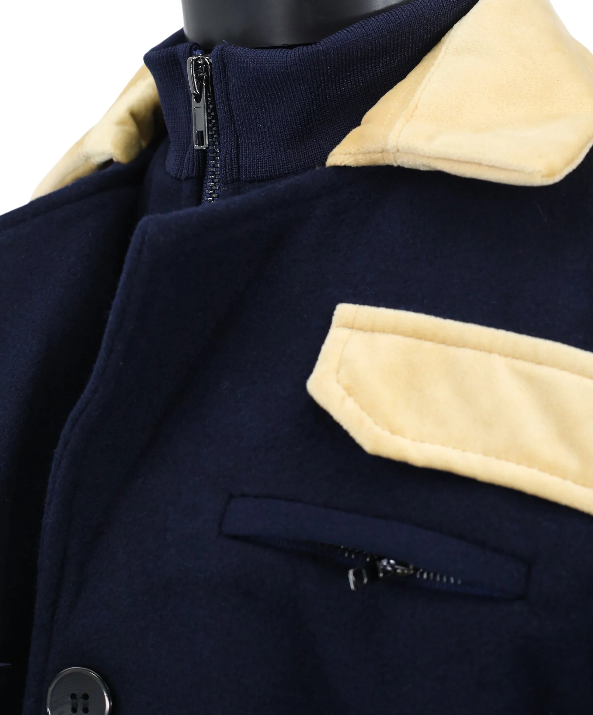 Boys Navy Blue Pea Coat & Cap - Navy Blue - Image 4