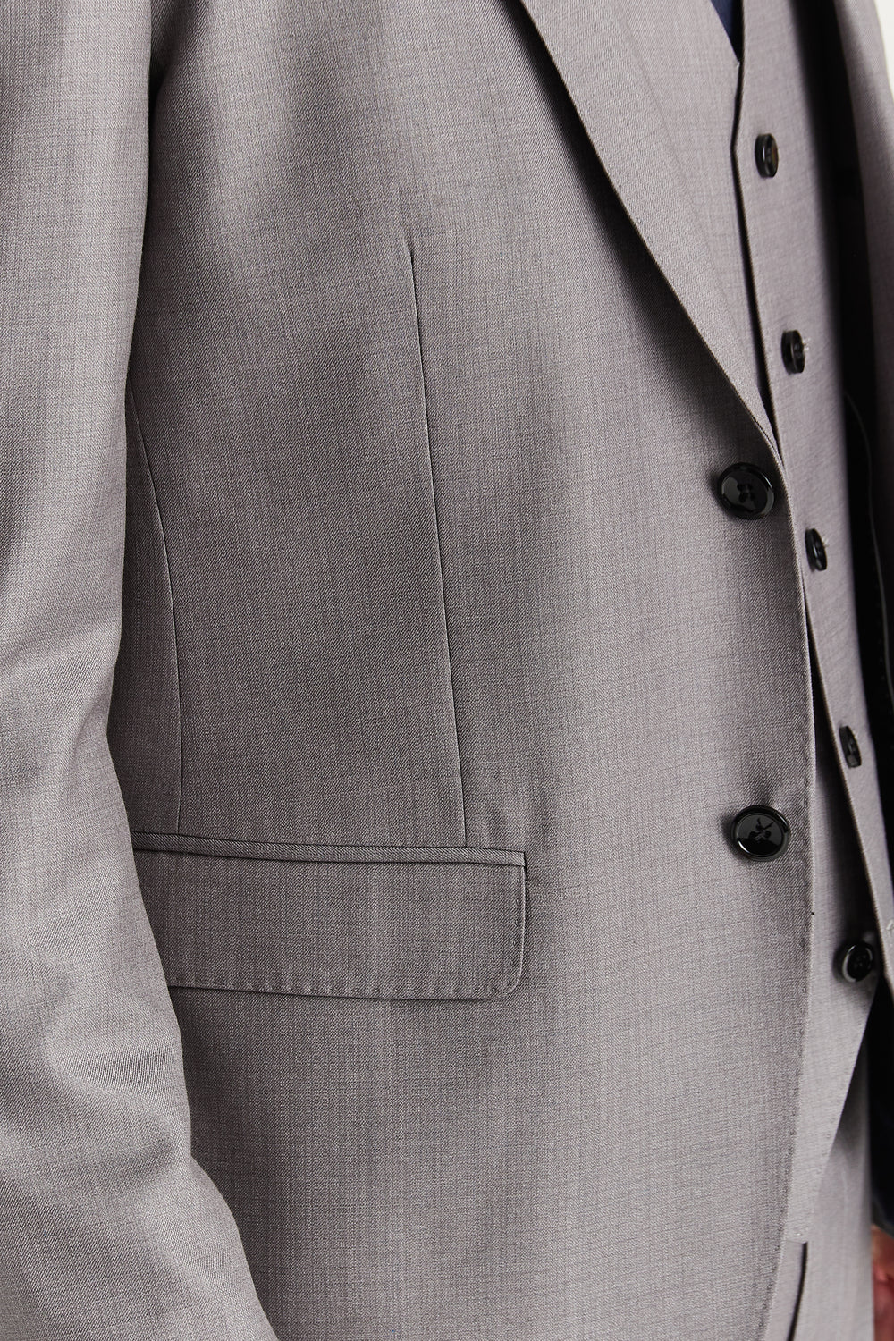 Father & Son Matching 3-Piece Suit Set with Pick Stitch - Edward - Grey - Image 10