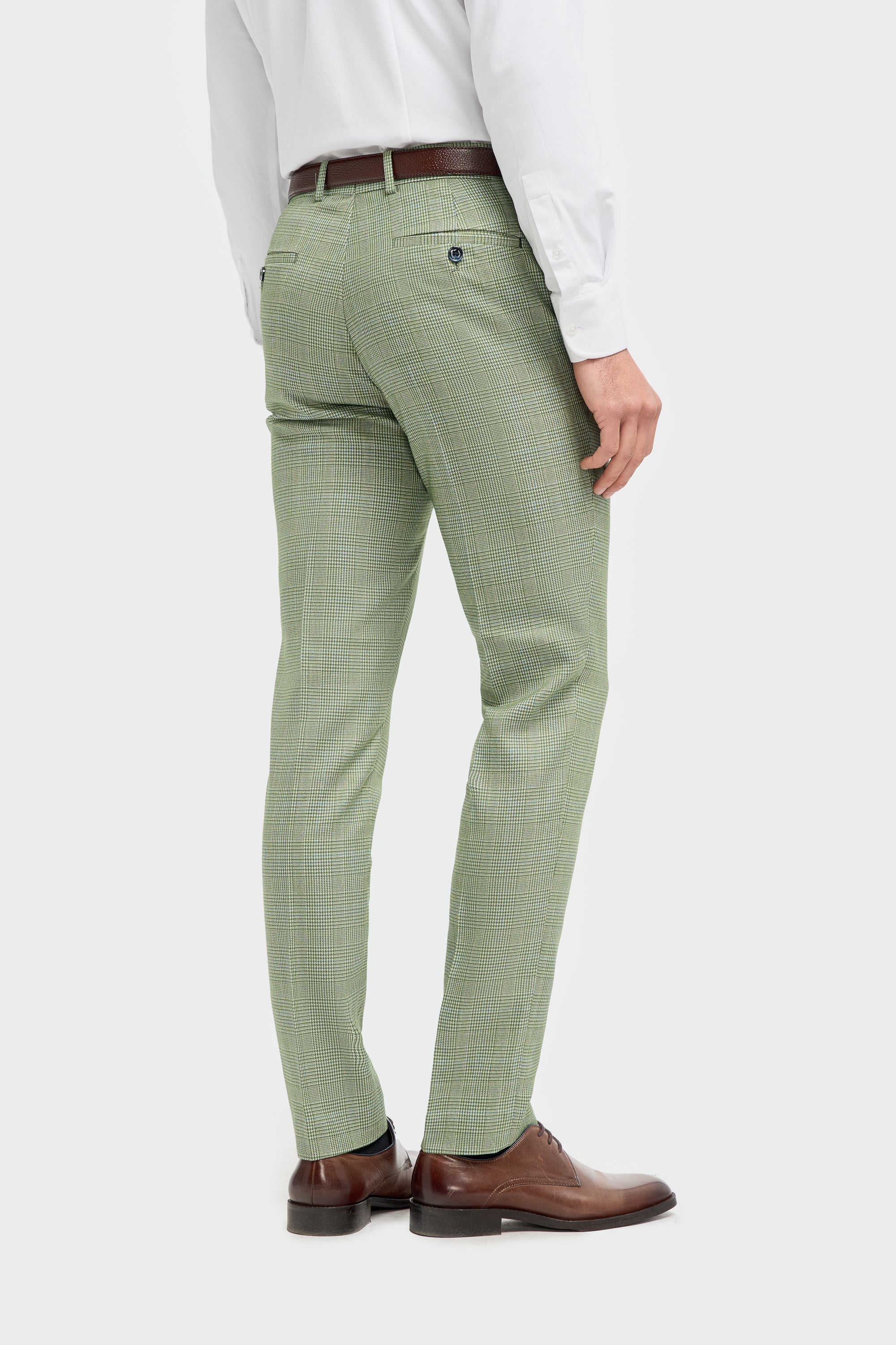 Father & Son Matching Glen Check Wool Tweed 3-Piece Suit Set - Caridi  Sage - Image 8