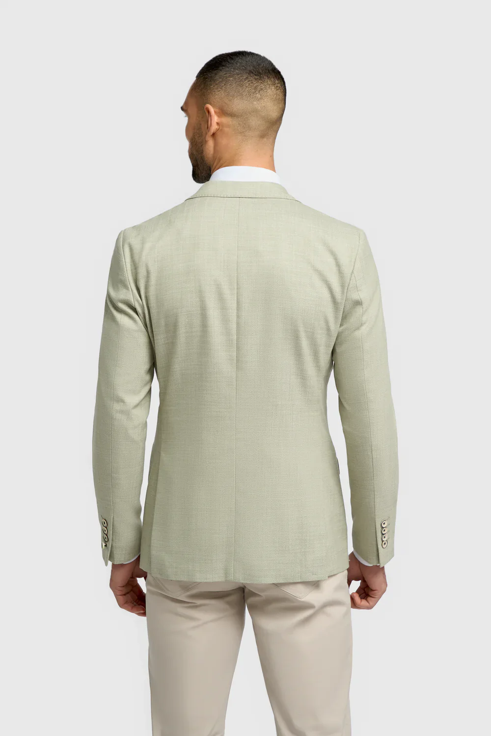 Father & Son Matching Herringbone Twill Blazer -  Sage Green - Image 4