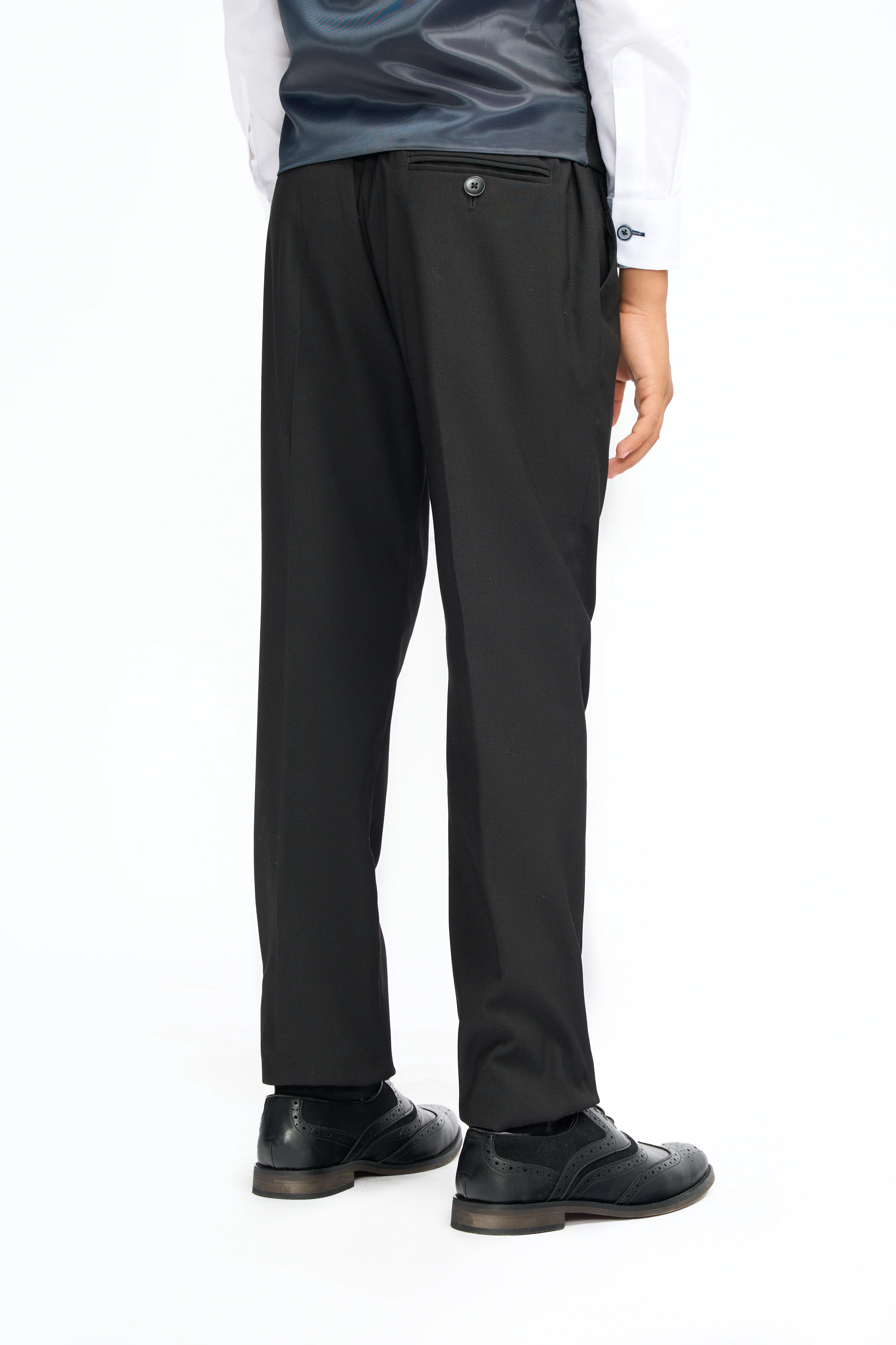 Father & Son Matching Slim Fit 3-Piece Suit Set - Malibu Black - Image 18