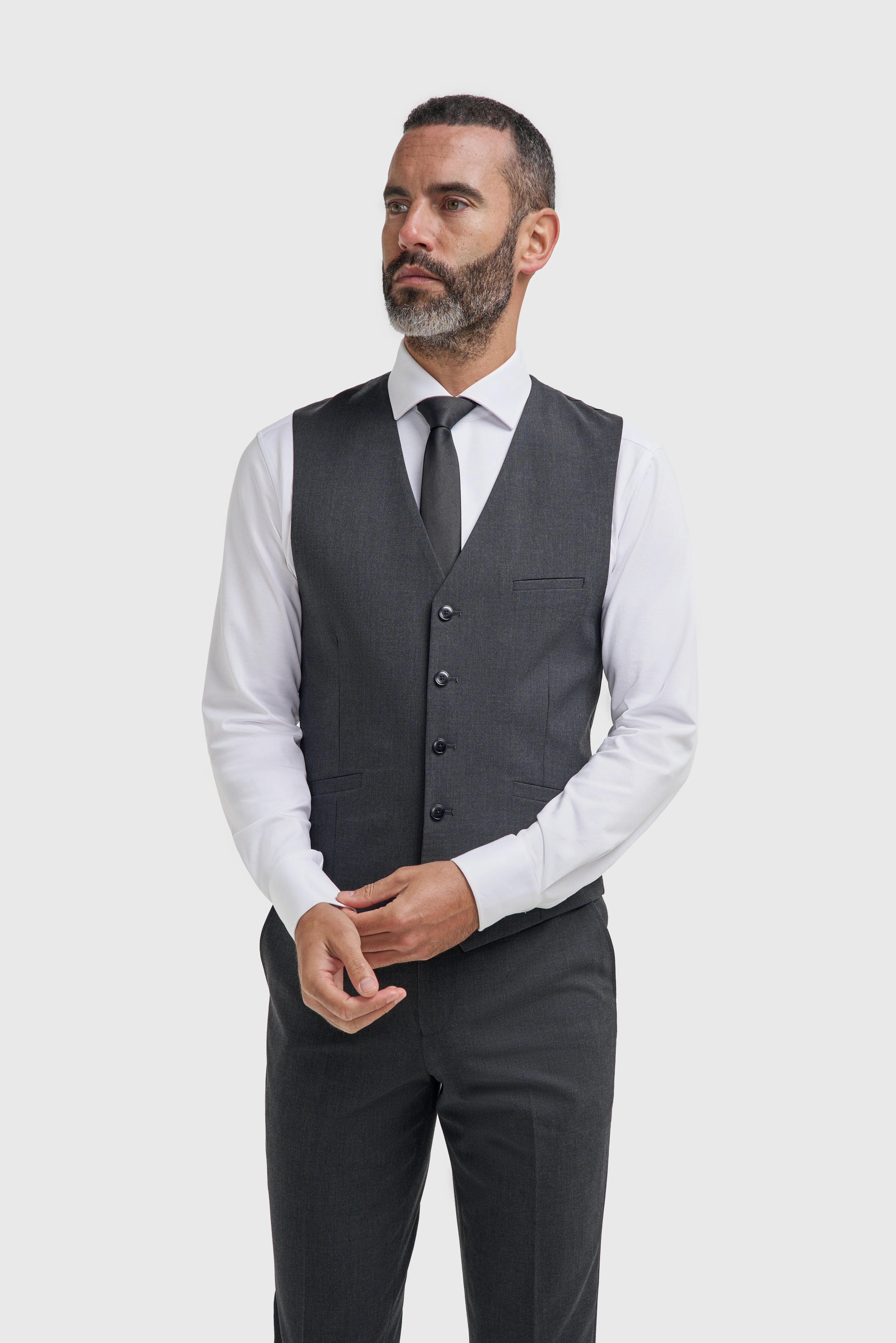 Father & Son Matching Slim Fit 3-Piece Suit Set - Malibu Charcoal Grey - Image 5