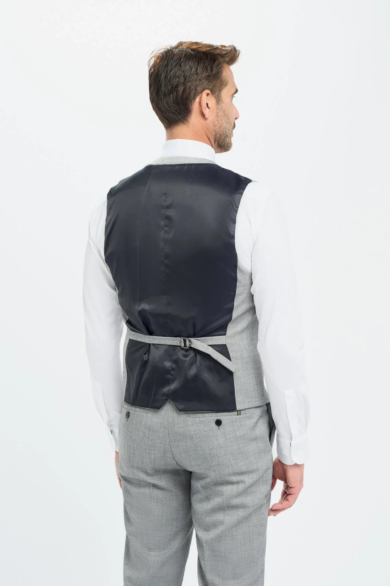 Father & Son Matching Slim Fit 3-Piece Suit Set - Malibu Grey - Image 6